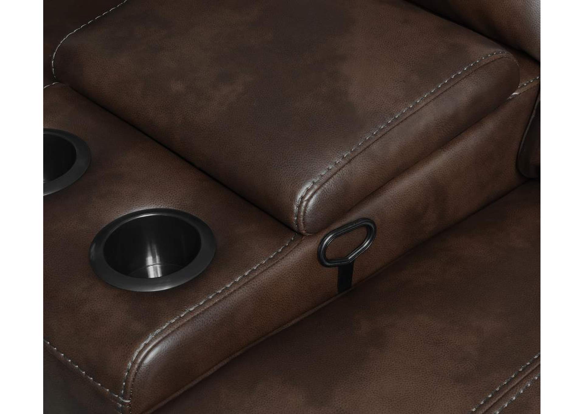 Brunson 3-piece Upholstered Motion Sectional Brown image 7