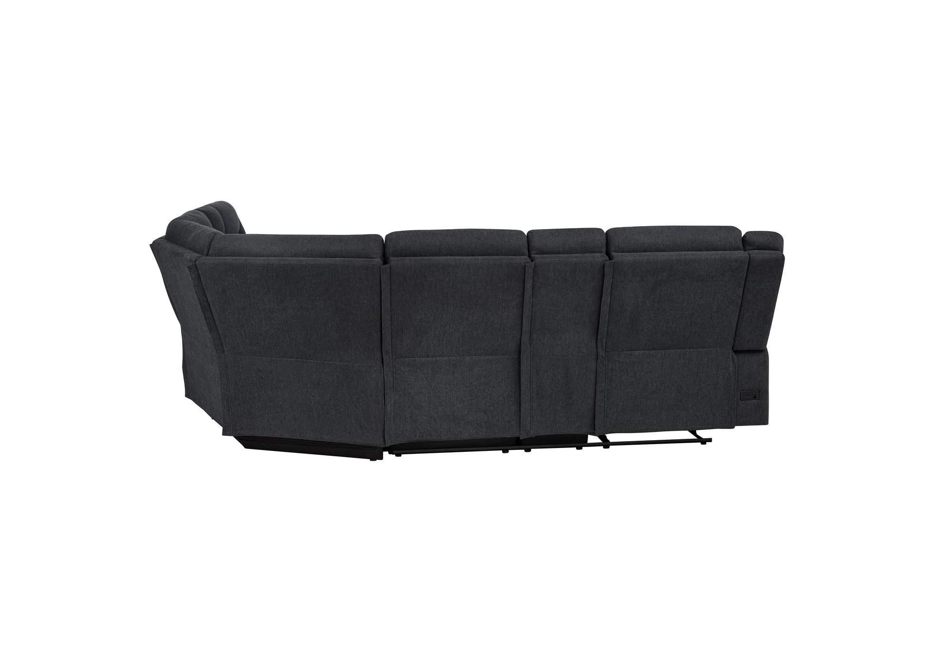 Hagen Upholstered Power Reclining Sectional Sofa Steel Grey image 8