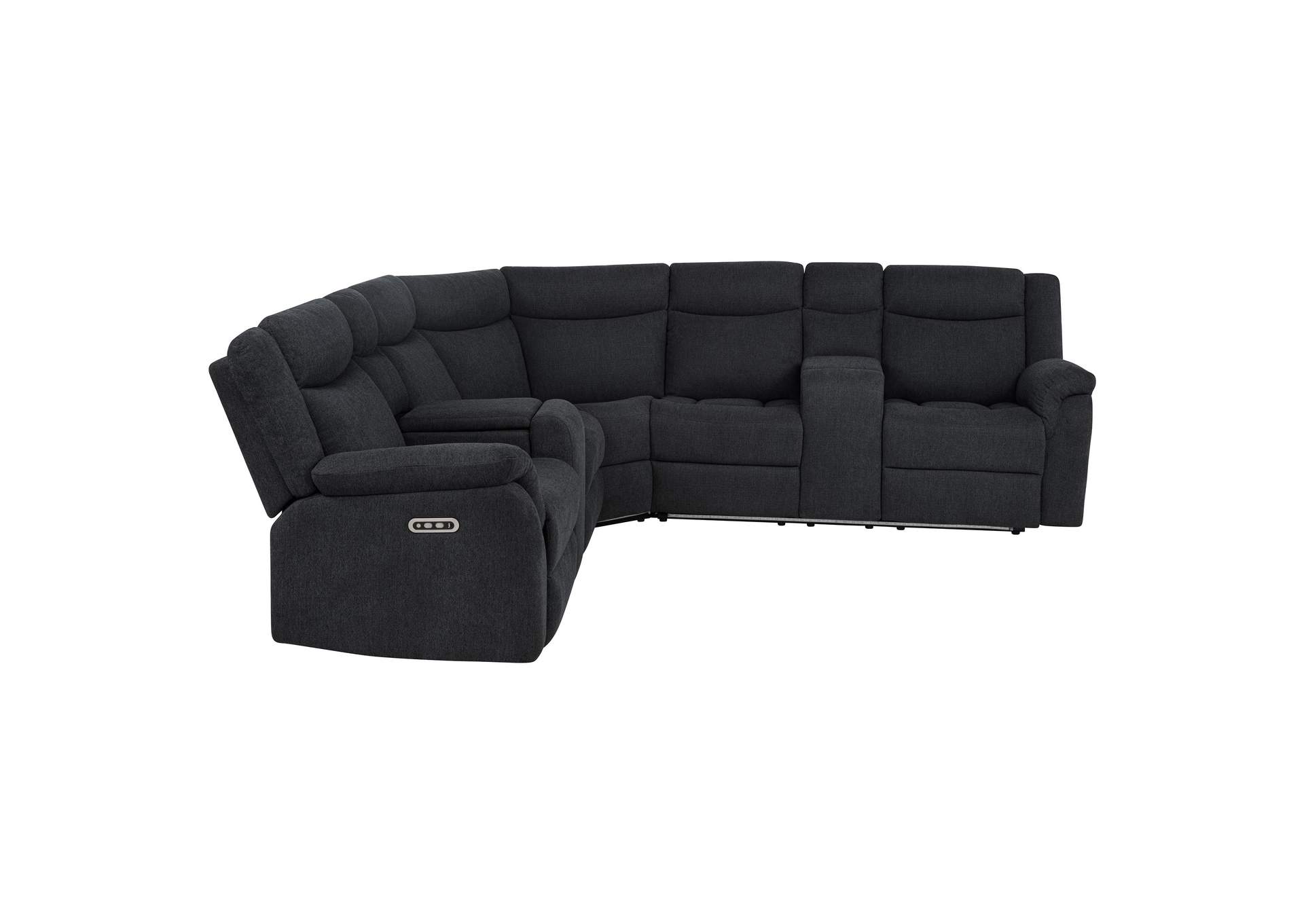 Hagen Upholstered Power Reclining Sectional Sofa Steel Grey image 9