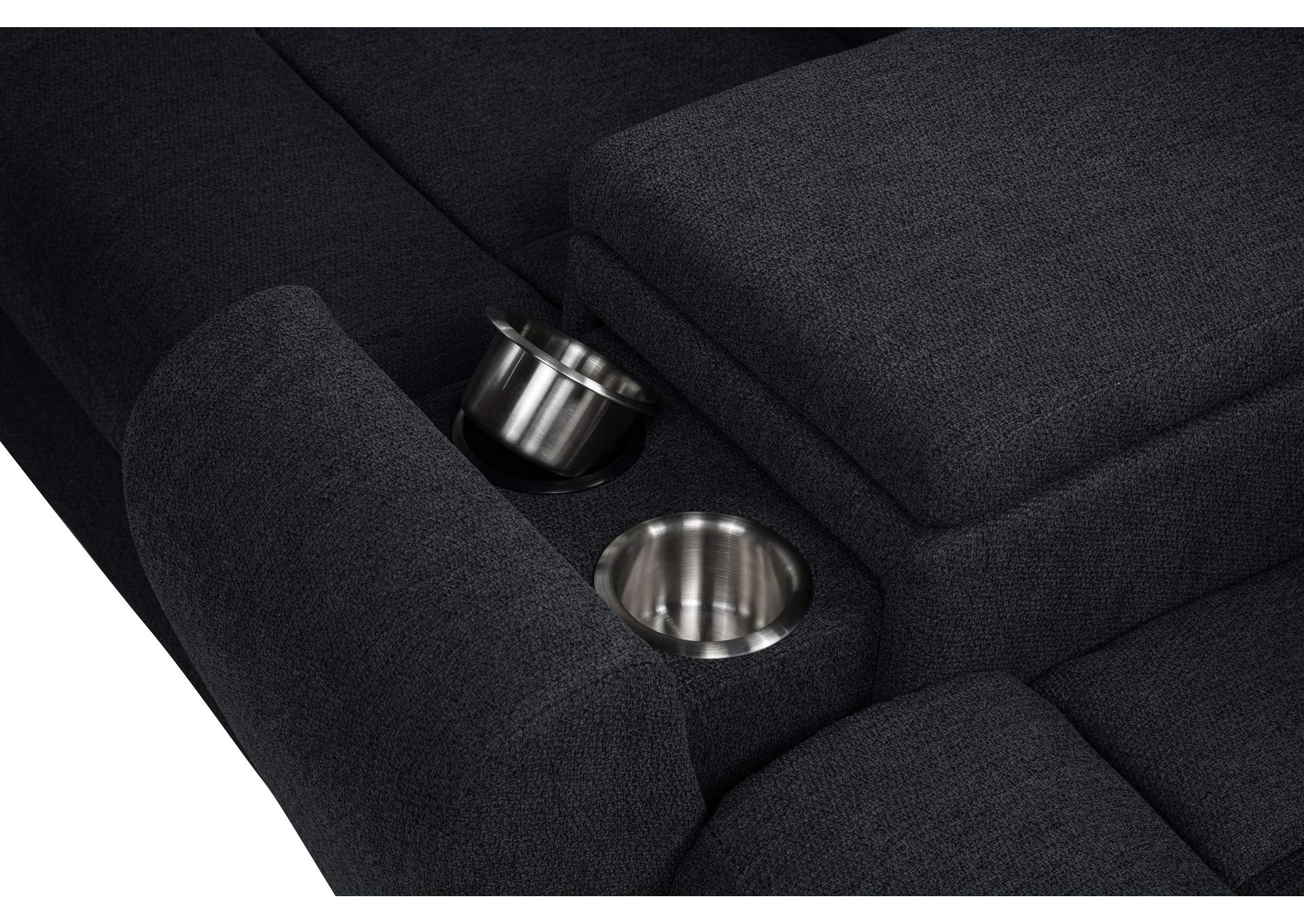 Hagen Upholstered Power Reclining Sectional Sofa Steel Grey image 13