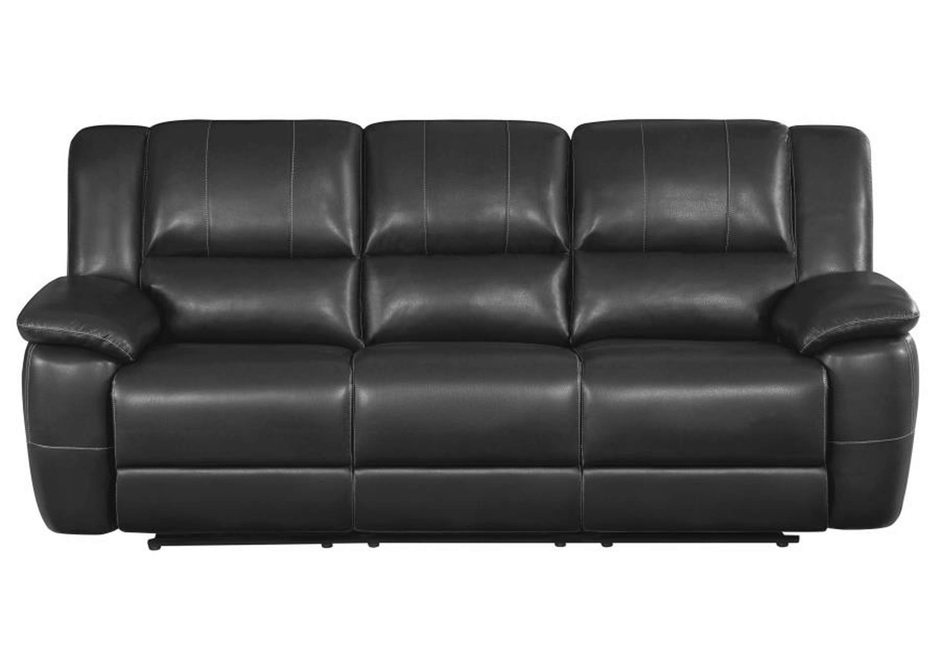 Lee Upholstered Pillow Top Arm Living Room Set Black image 7