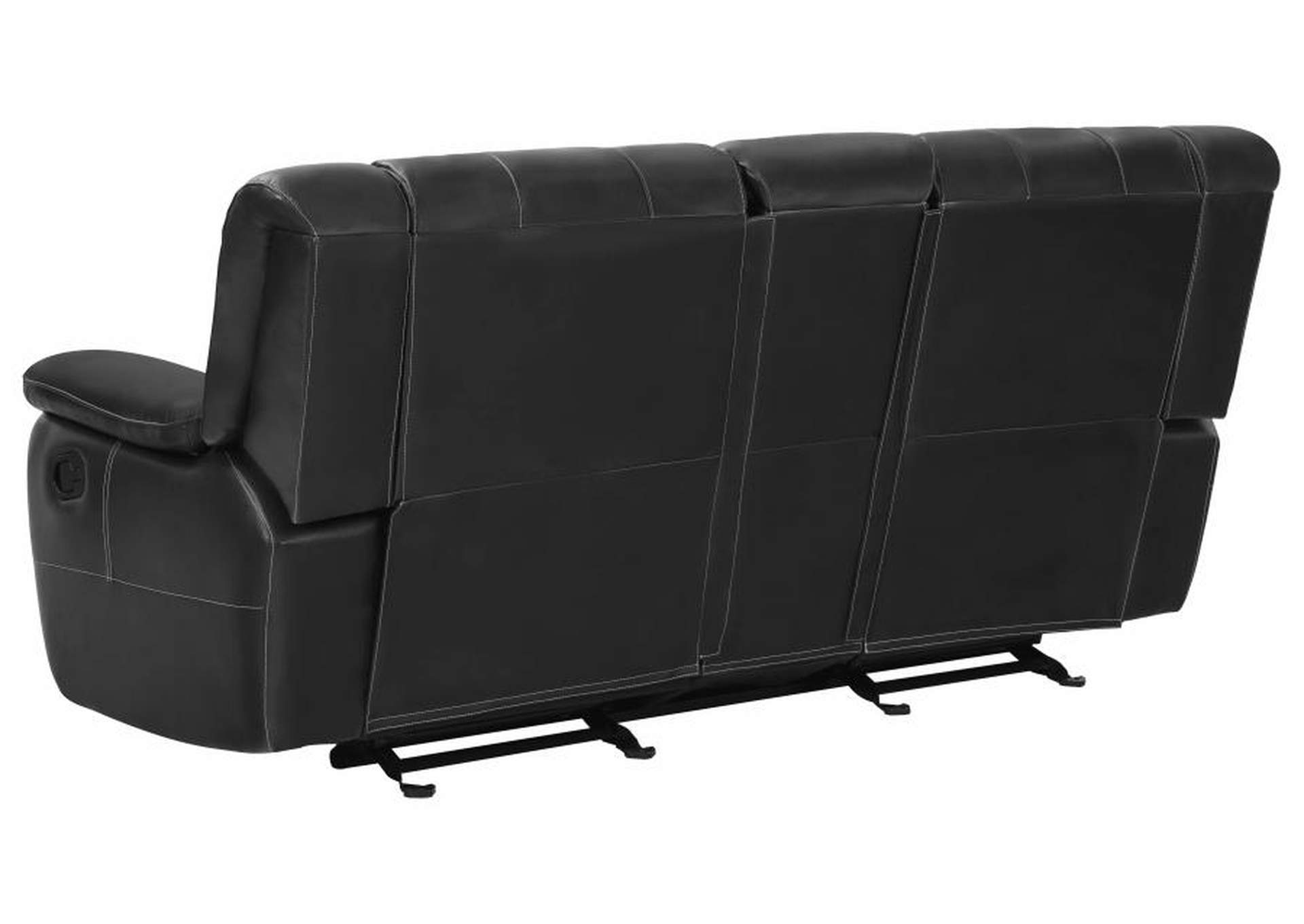 Lee Upholstered Pillow Top Arm Living Room Set Black image 13