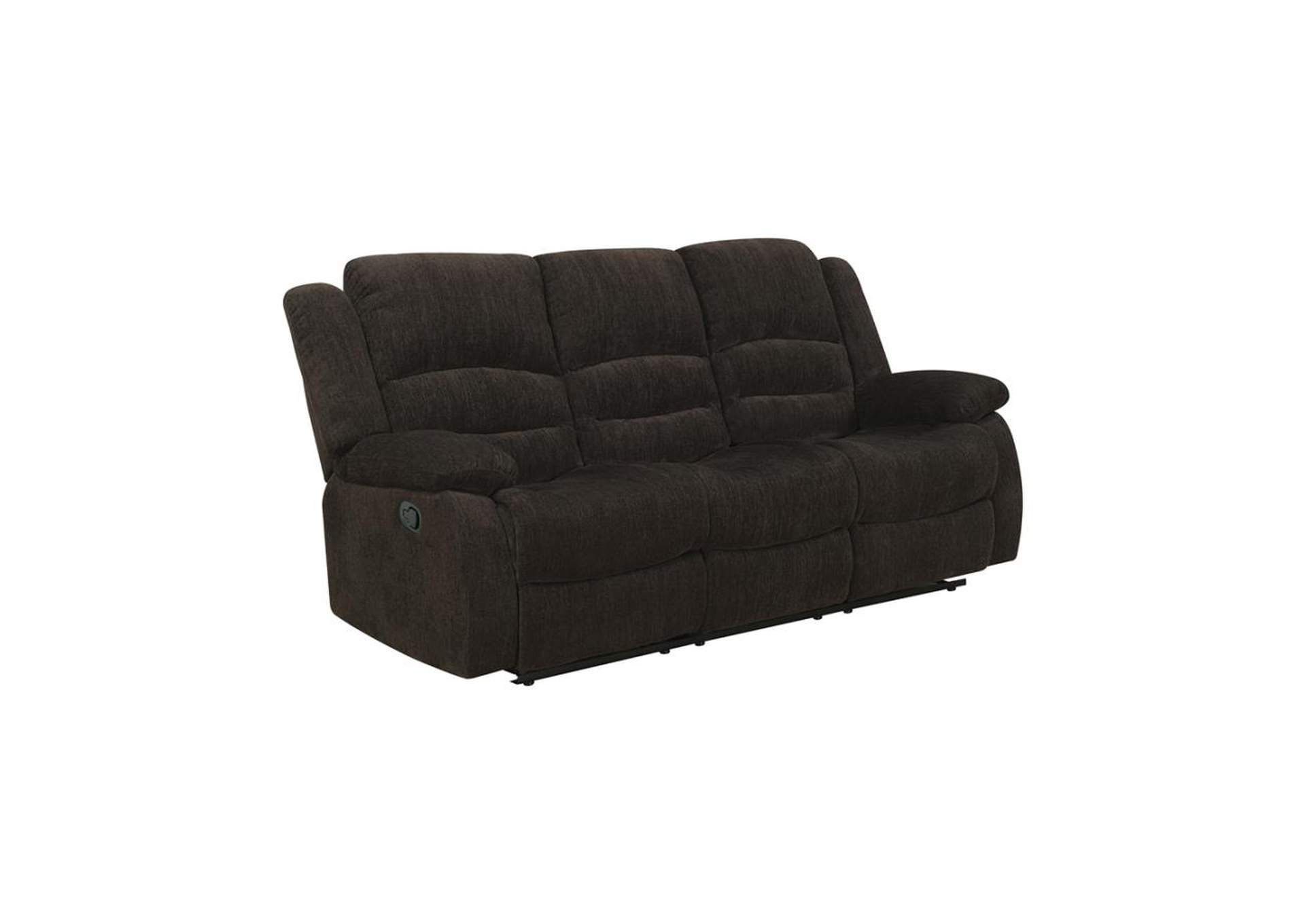 Gordon Upholstered Tufted Living Room Set Chocolate Brown image 7