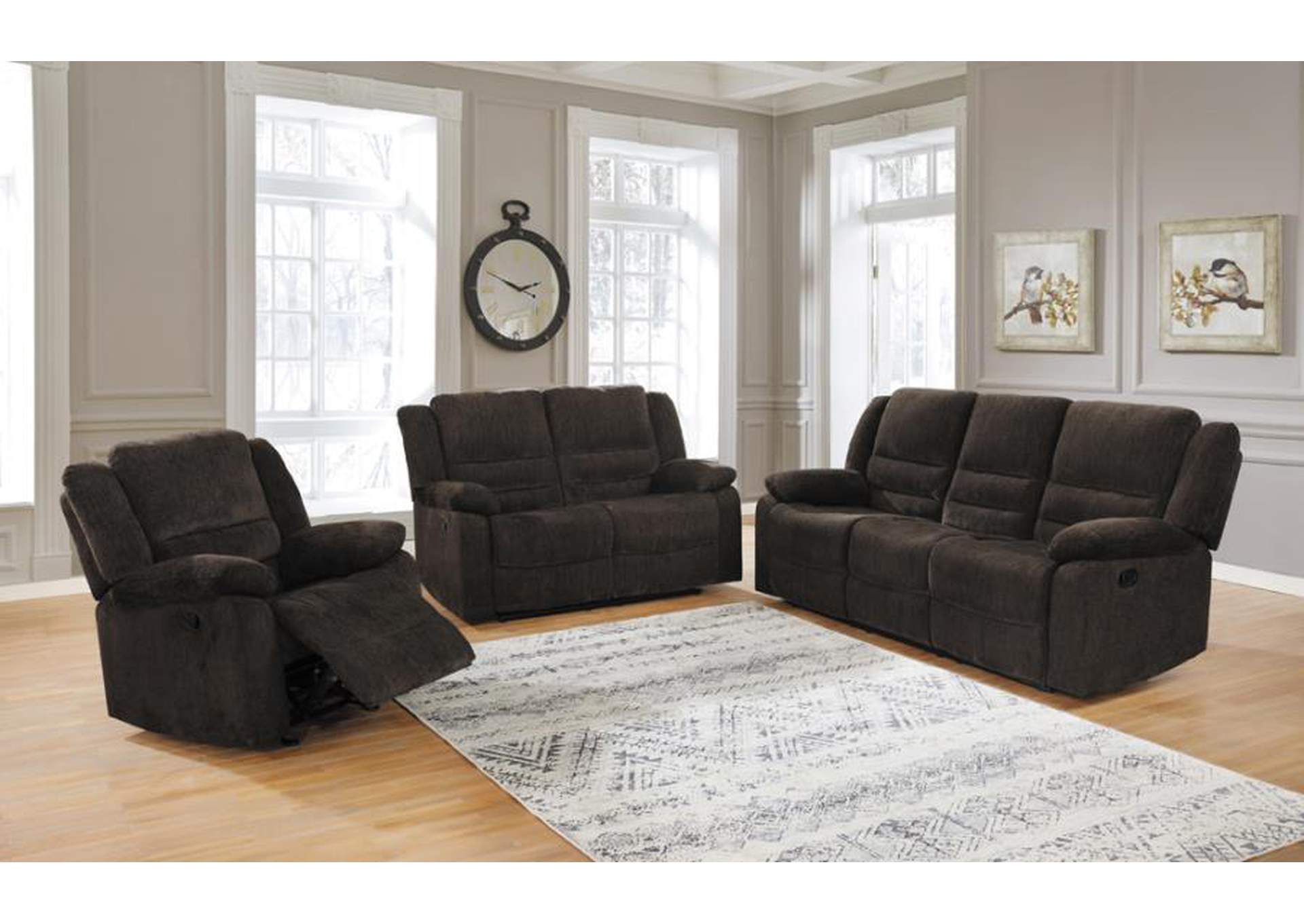 Gordon Upholstered Tufted Living Room Set Chocolate Brown image 2