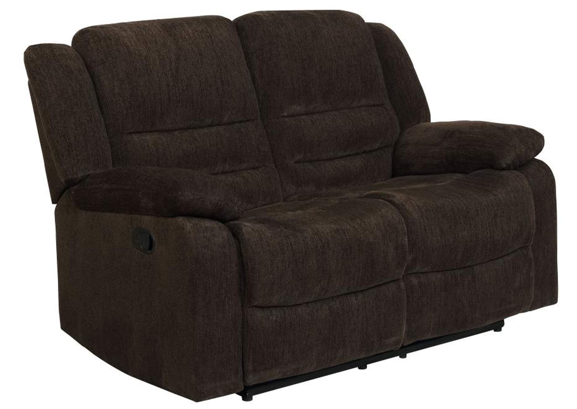 Gordon Upholstered Tufted Living Room Set Chocolate Brown image 5