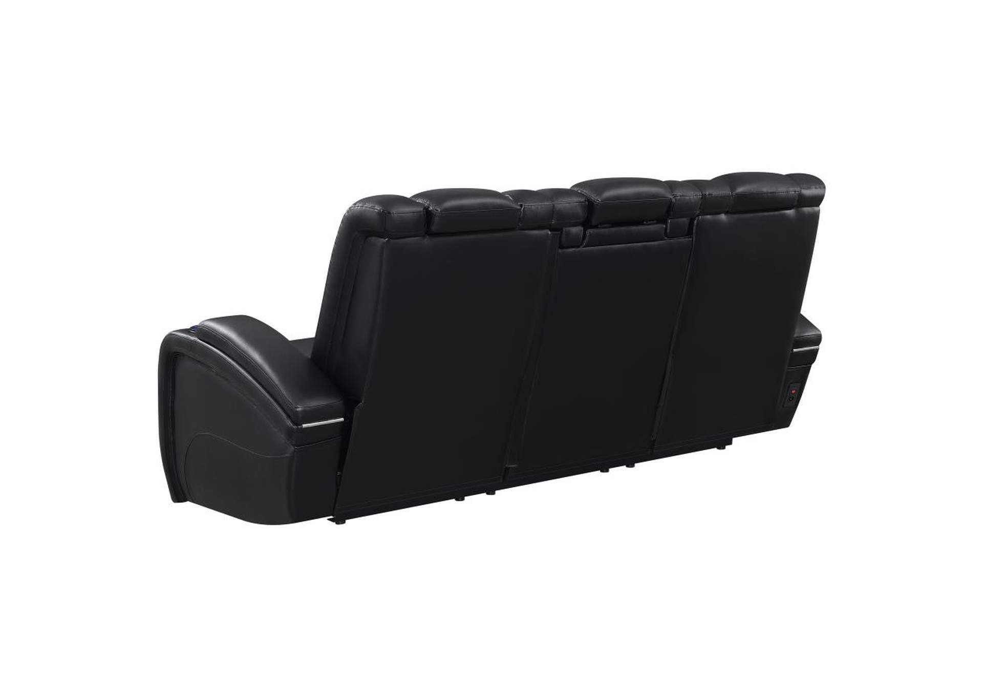 Delange Upholstered Tufted Living Room Set Black image 6
