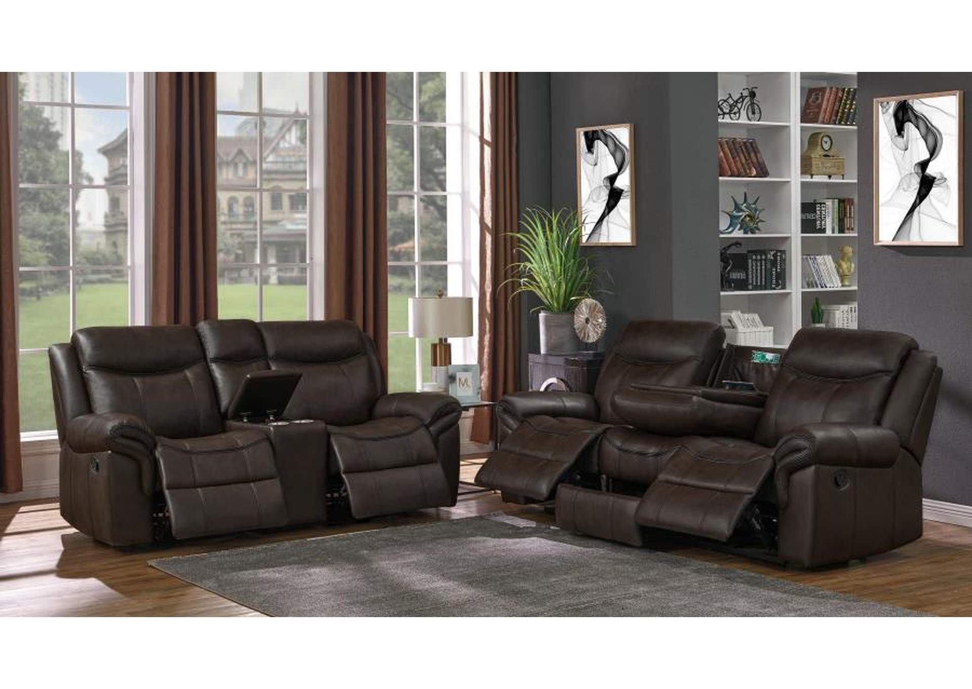 Sawyer Upholstered Tufted Living Room Set Cocoa Brown image 3