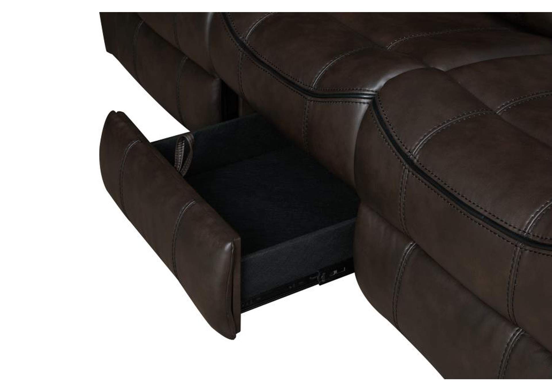 Sawyer Upholstered Tufted Living Room Set Cocoa Brown image 9