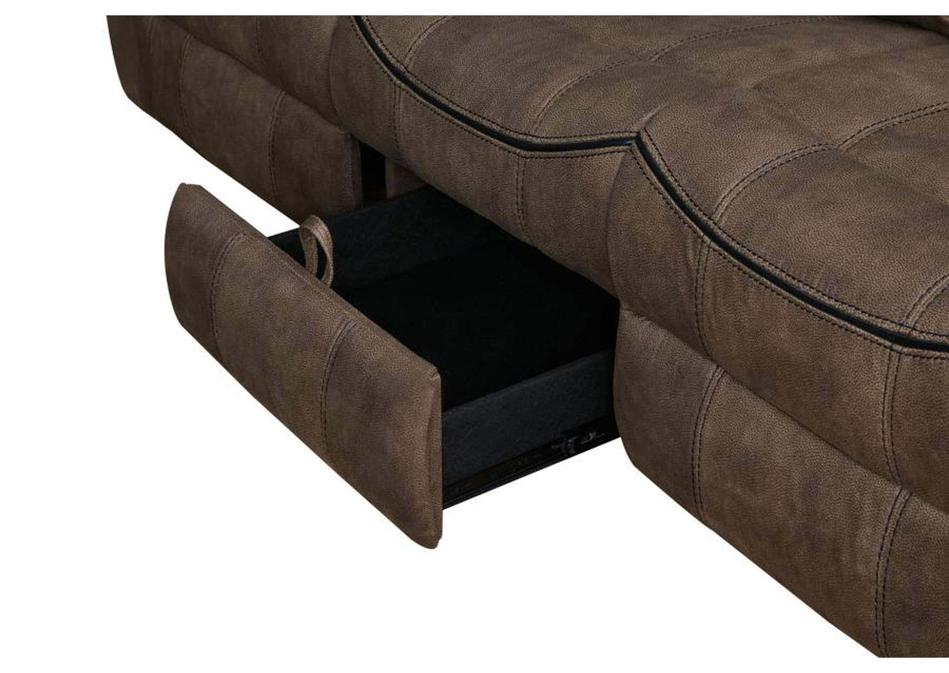 Sawyer Upholstered Tufted Living Room Set Macchiato Brown image 9
