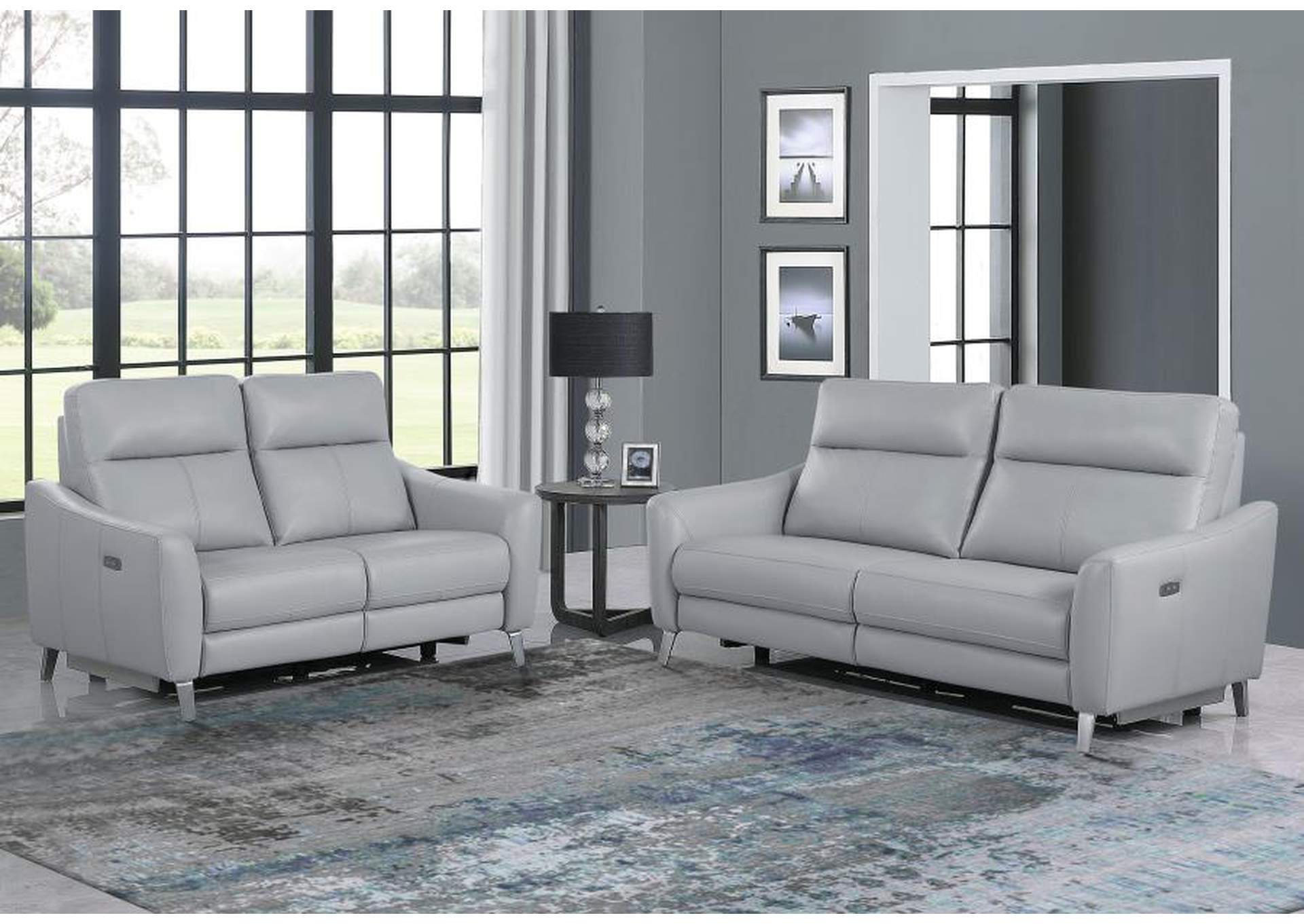 Derek Upholstered Power Living Room Set image 1