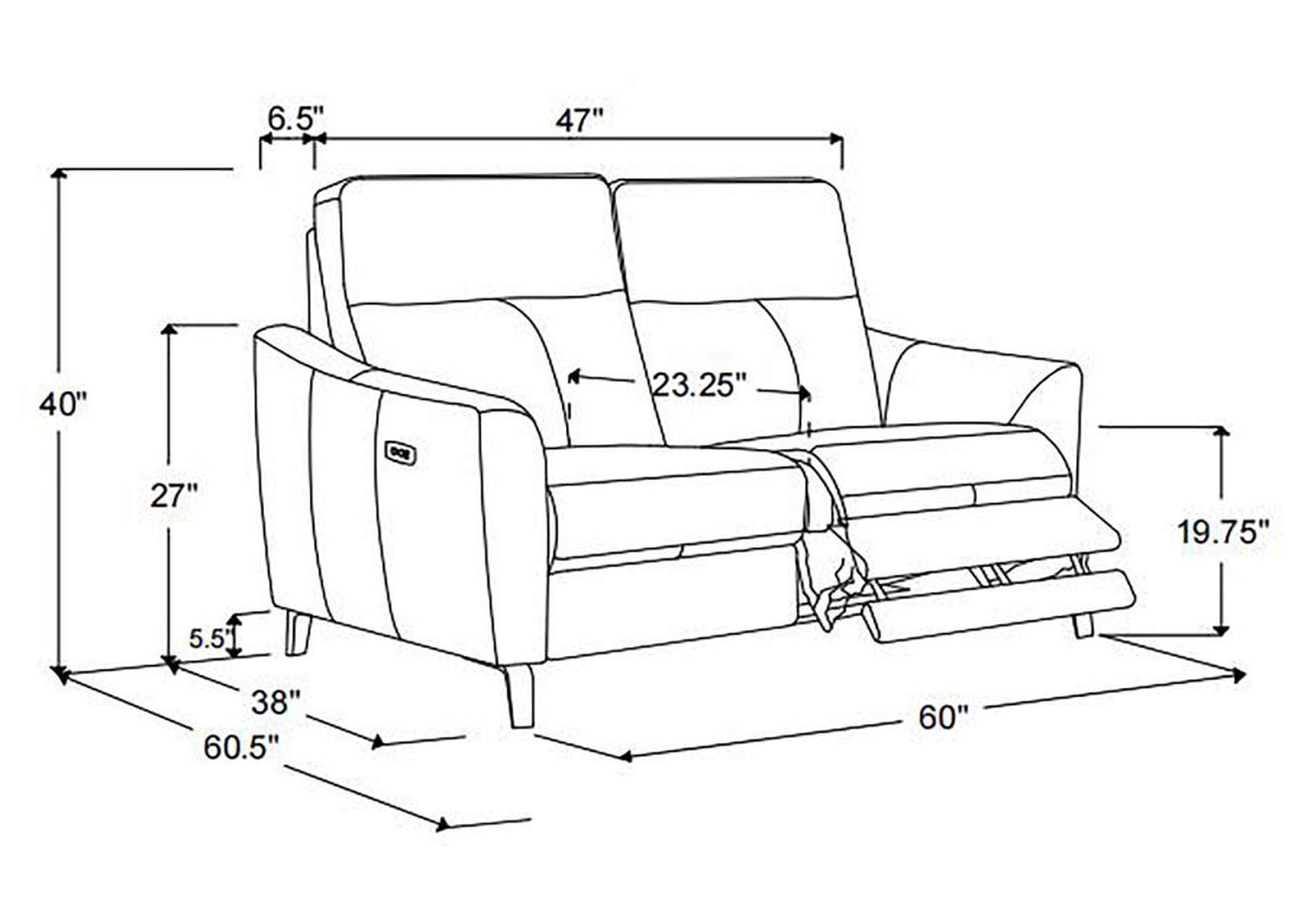 Derek Upholstered Power Living Room Set image 4