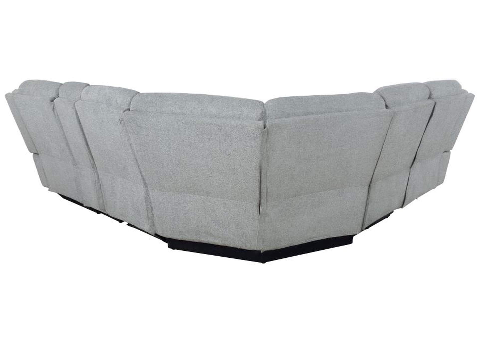 Belize 6-piece Pillow Top Arm Power Sectional Grey image 4