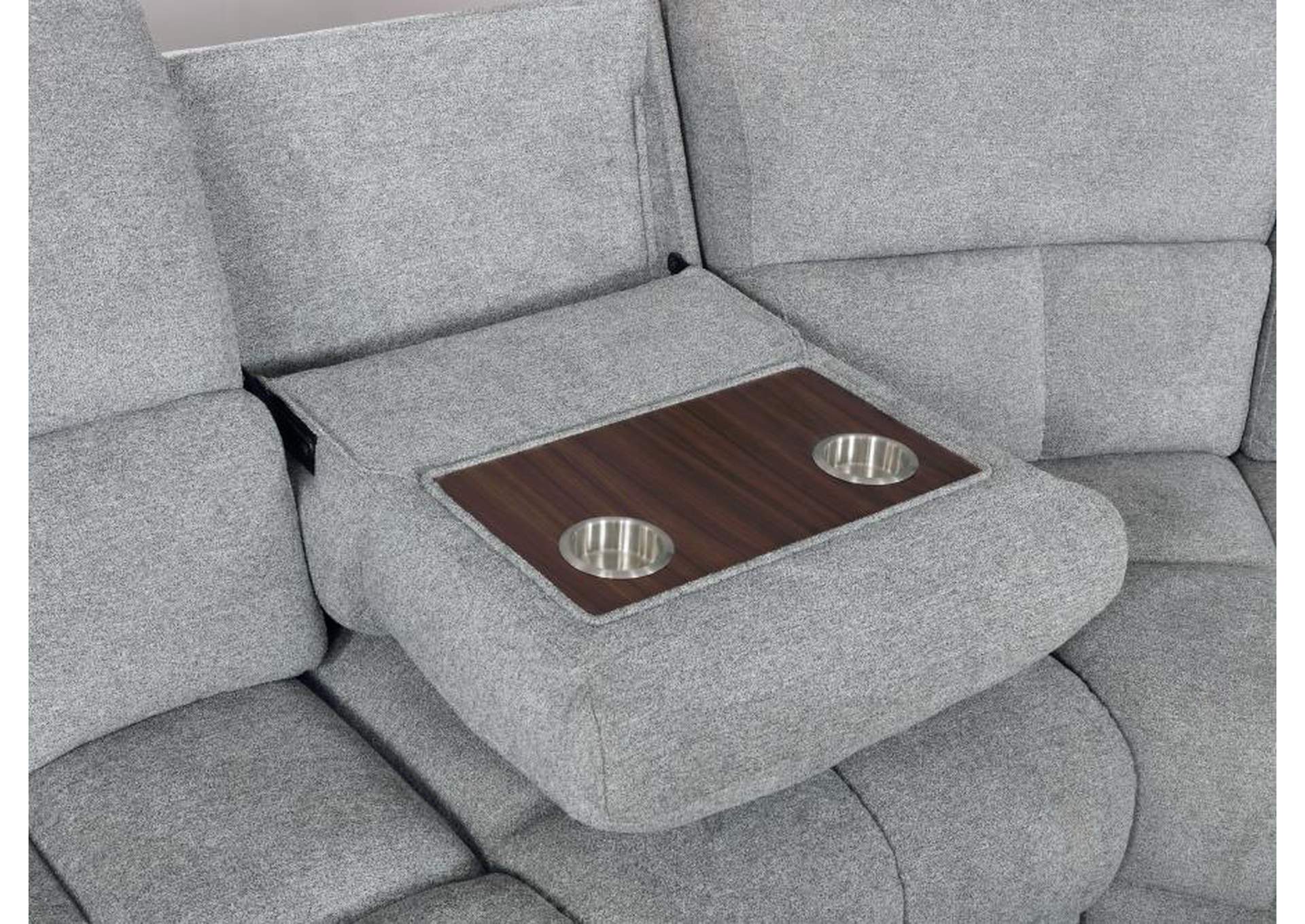 Belize 6-piece Pillow Top Arm Power Sectional Grey image 7