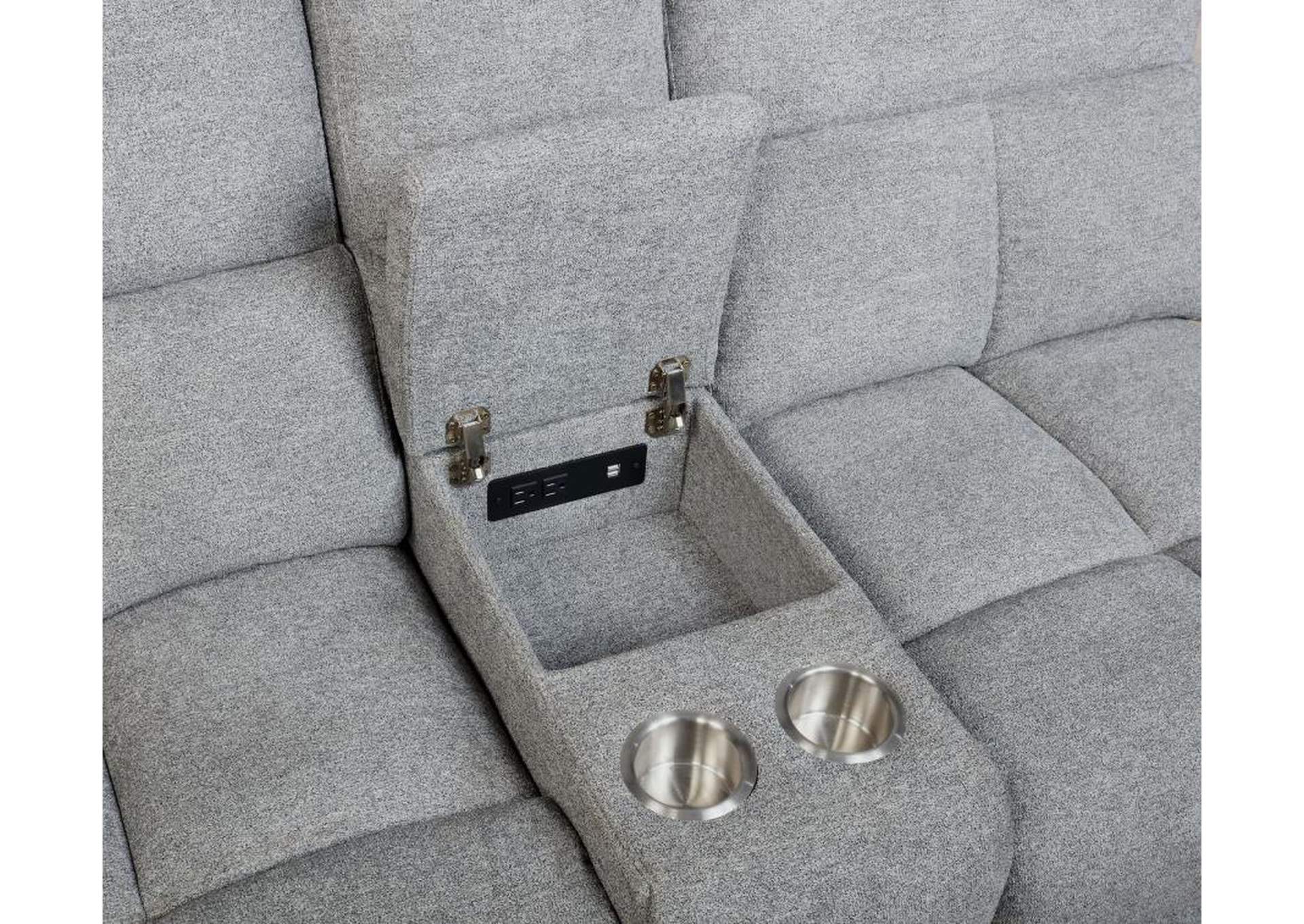Belize 6-piece Pillow Top Arm Power Sectional Grey image 11