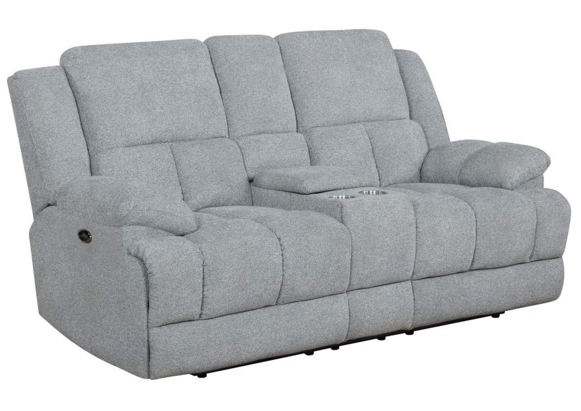 Waterbury 3-piece Pillow Top Arm Power Living Room Set Grey image 9