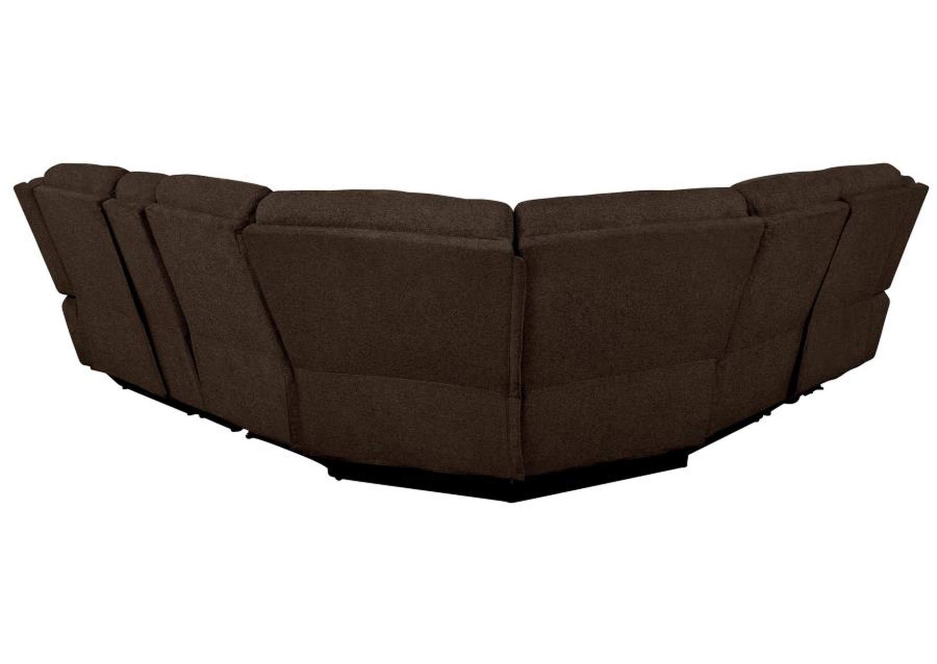 Belize 6-piece Pillow Top Arm Motion Sectional Brown image 4