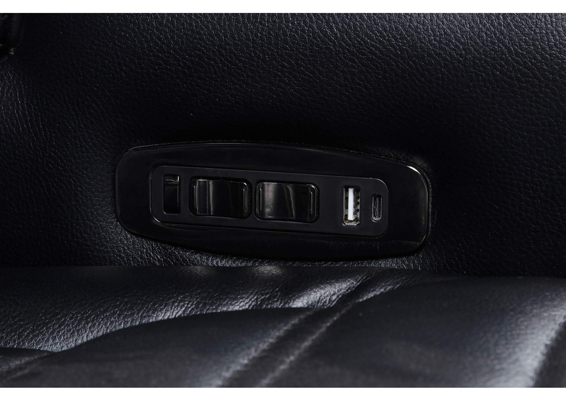 Zuma 3-piece Faux Leather Dual Power LED Sofa Set Black image 11