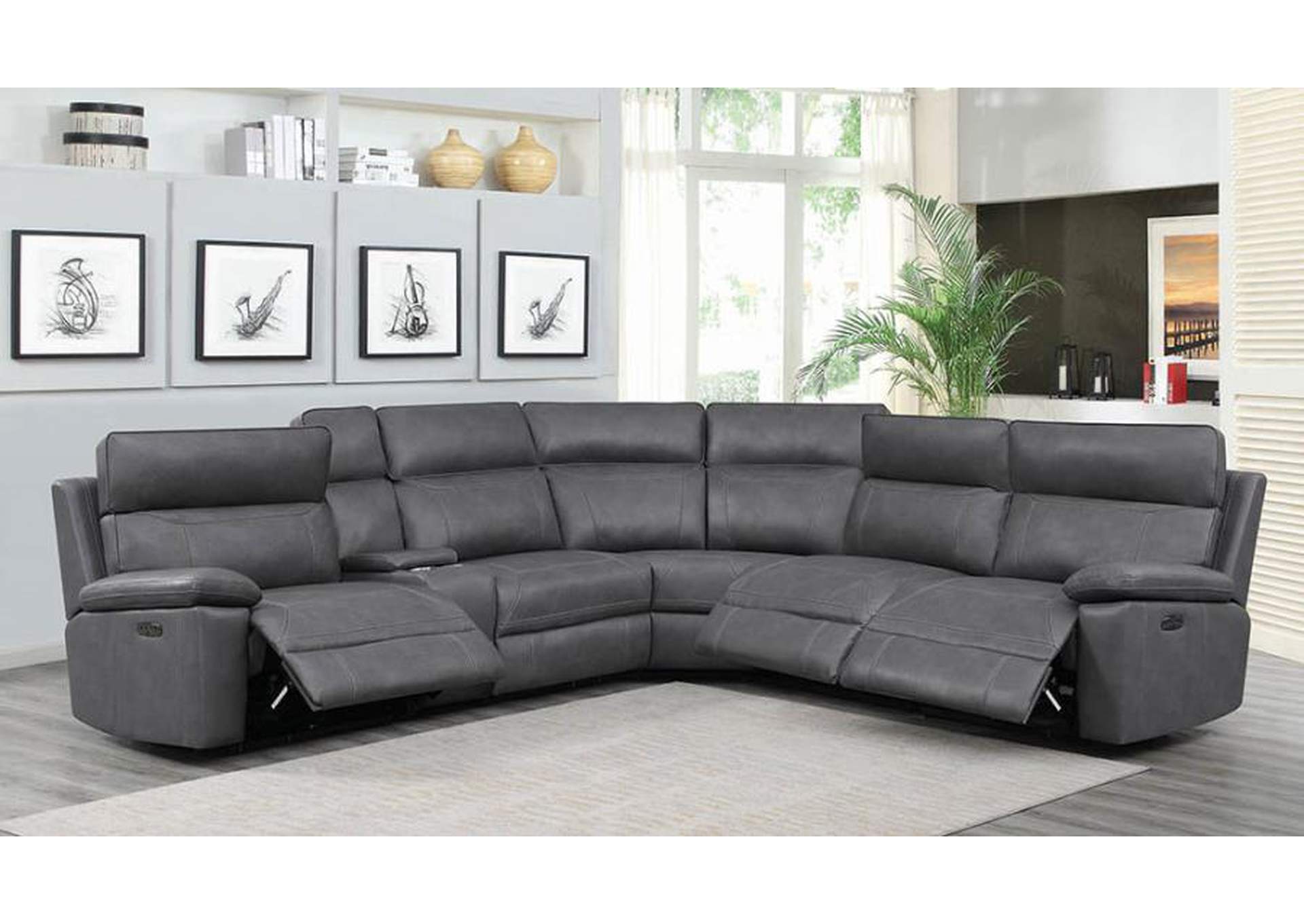 Albany 6-piece Power^2 Sectional Grey image 6