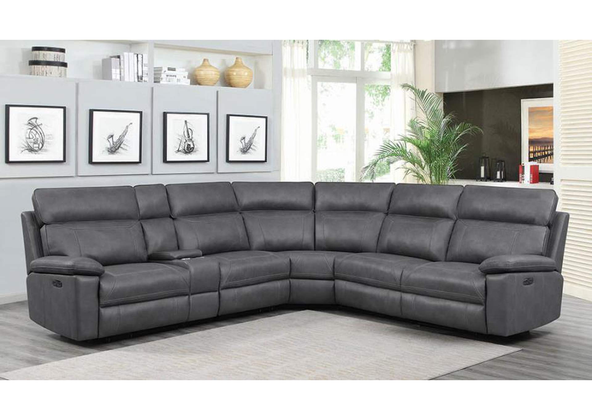 Albany 6-piece Power^2 Sectional Grey image 2
