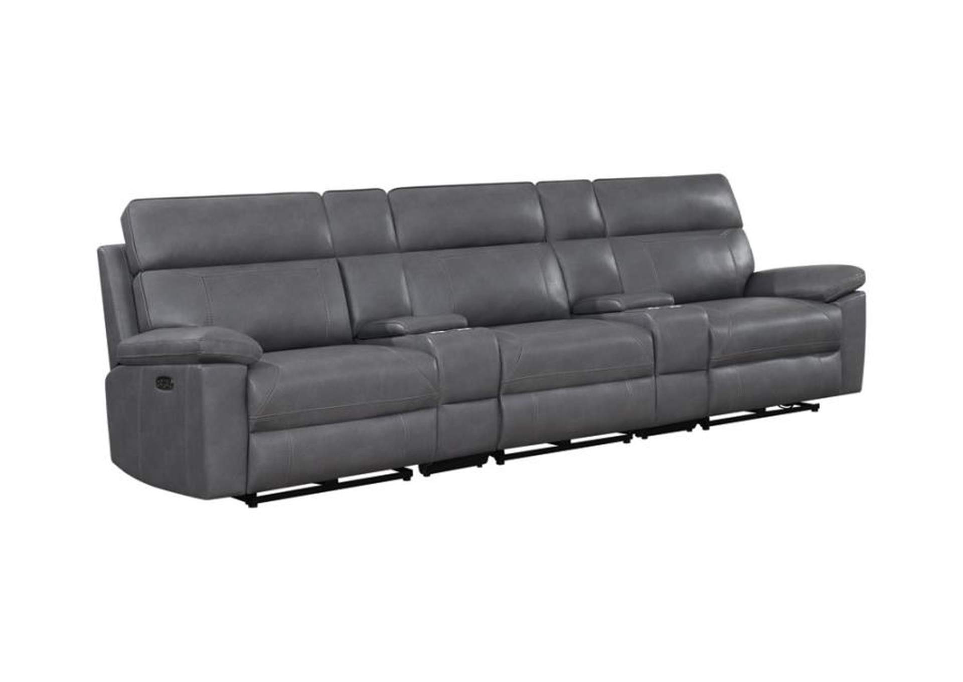 Albany Upholstered Power Reclining Seat and Power Headrest Home Theater image 1