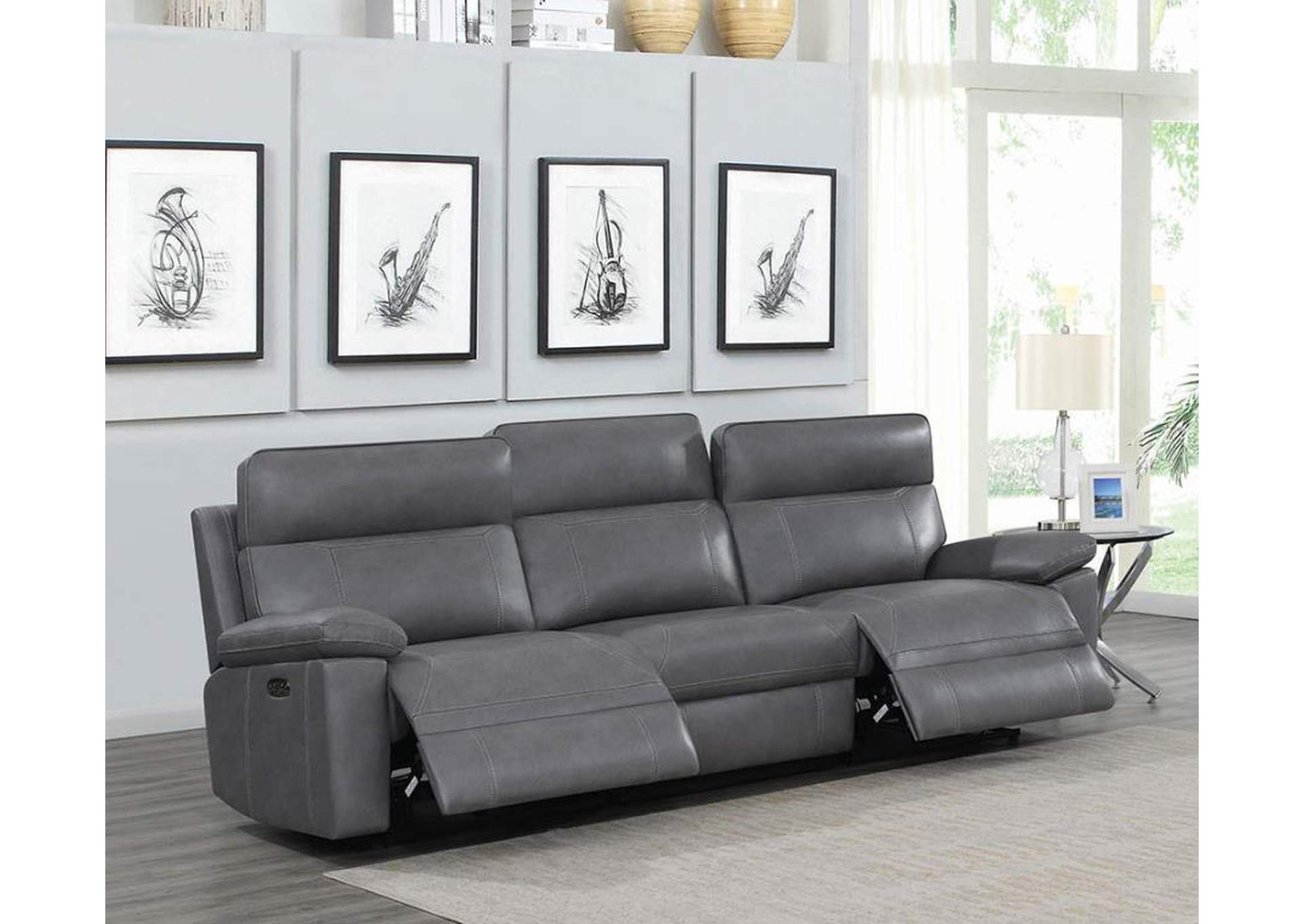 Albany Upholstered Power Reclining Seat and Power Headrest Sofa image 3