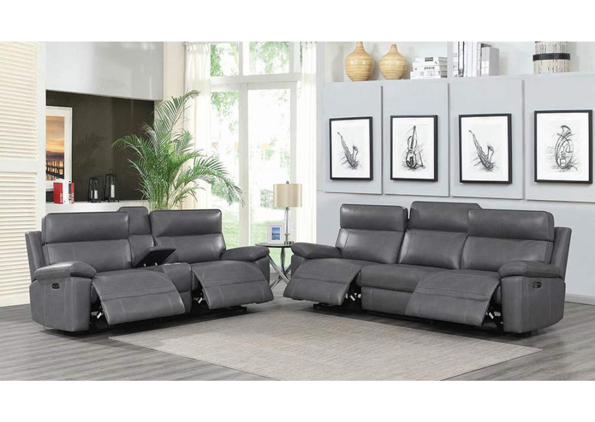 Albany Upholstered Power Reclining Seat and Power Headrest Sofa image 5