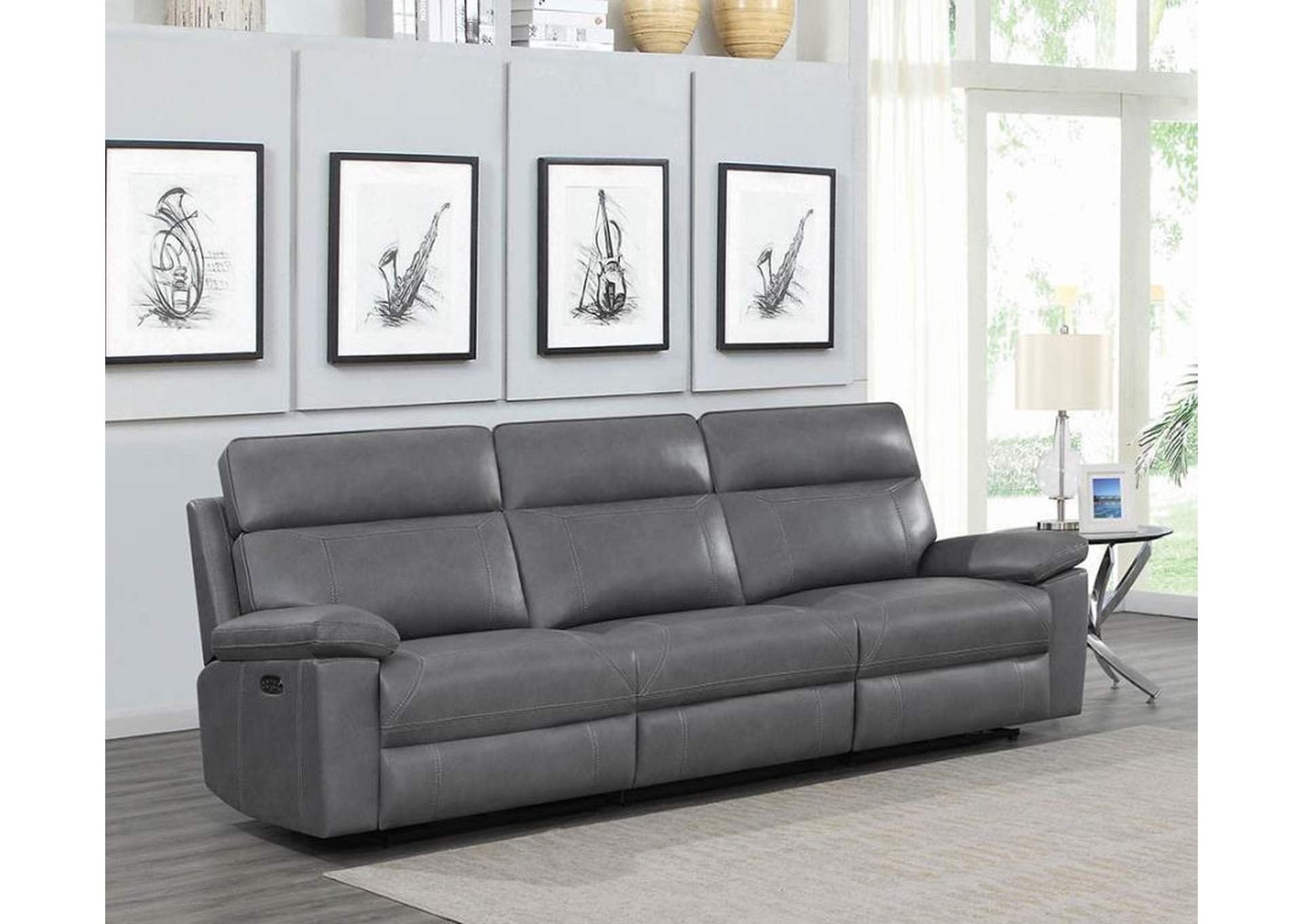 Albany Upholstered Power Reclining Seat and Power Headrest Sofa image 2