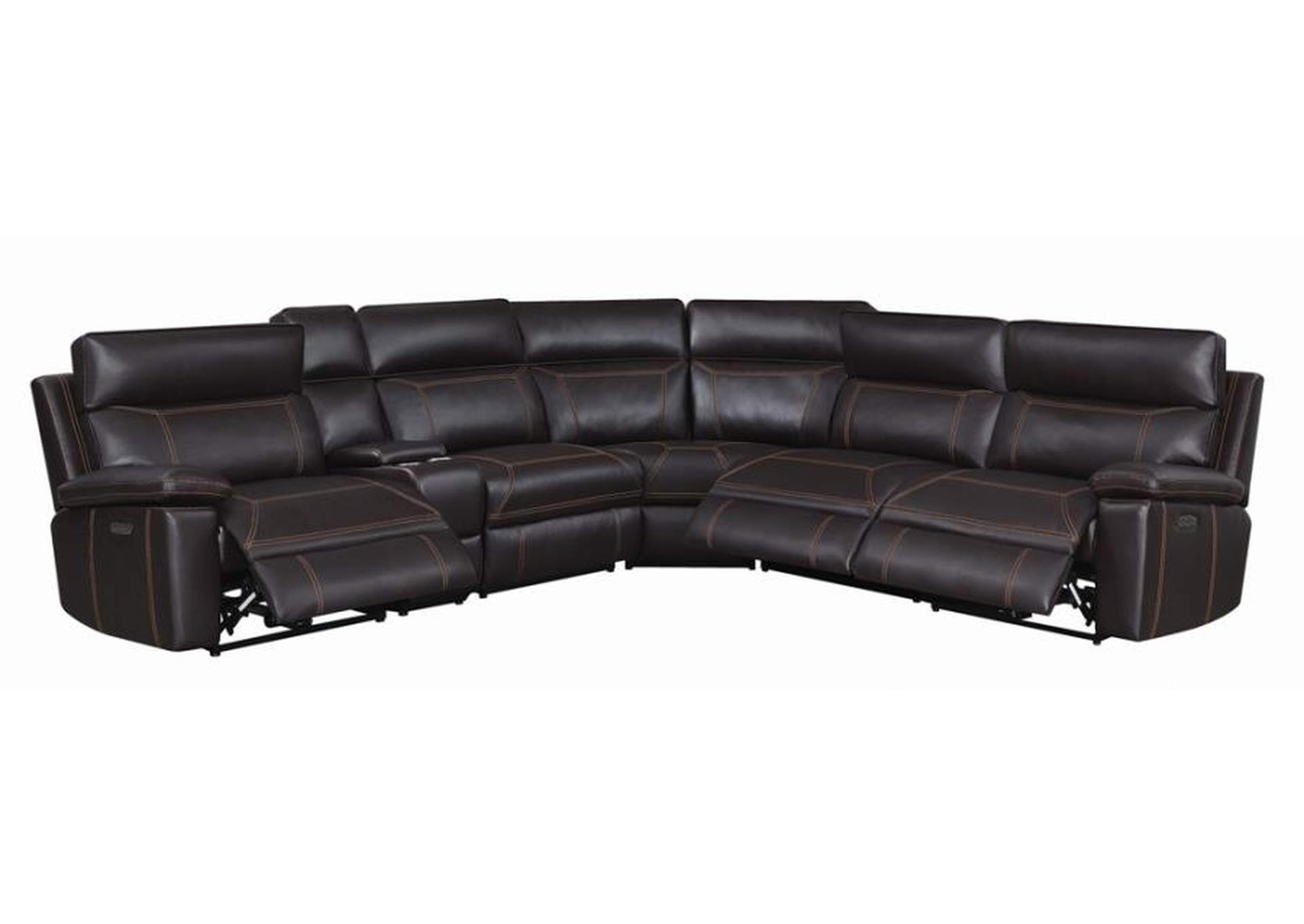 Albany 6-piece Power^2 Sectional Brown image 4