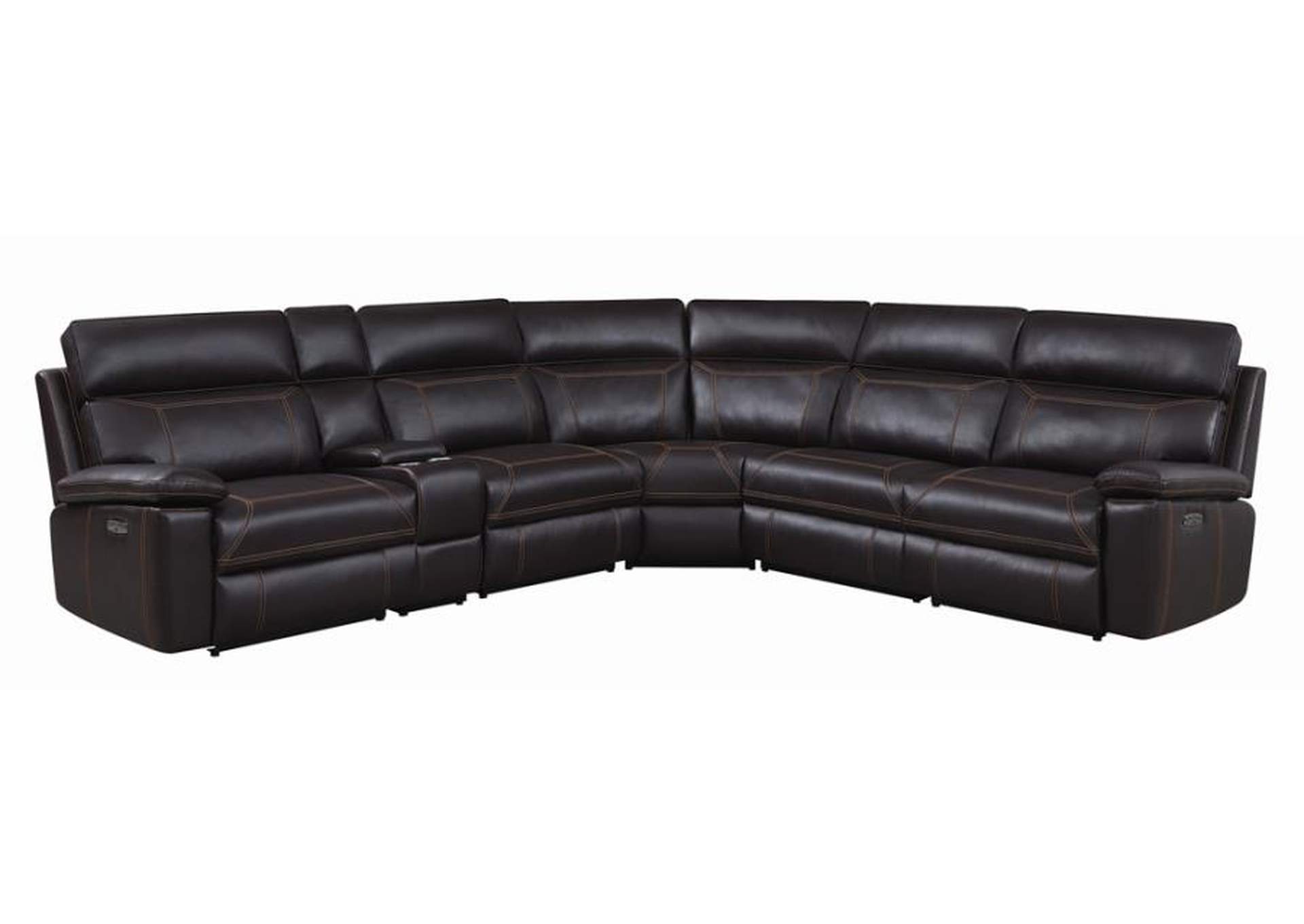 Albany 6-piece Power^2 Sectional Brown image 1