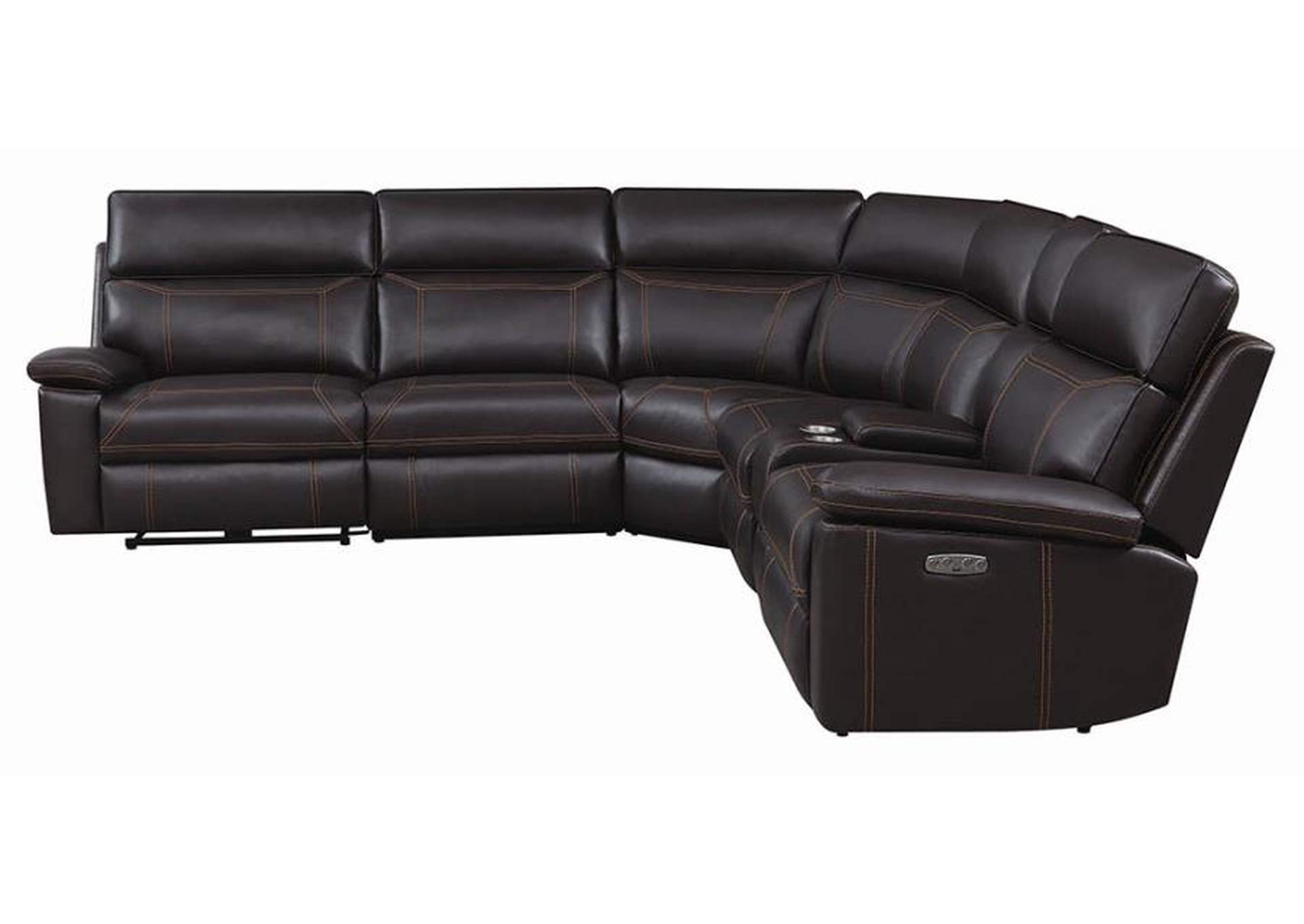 Albany 6-piece Power^2 Sectional Brown image 5