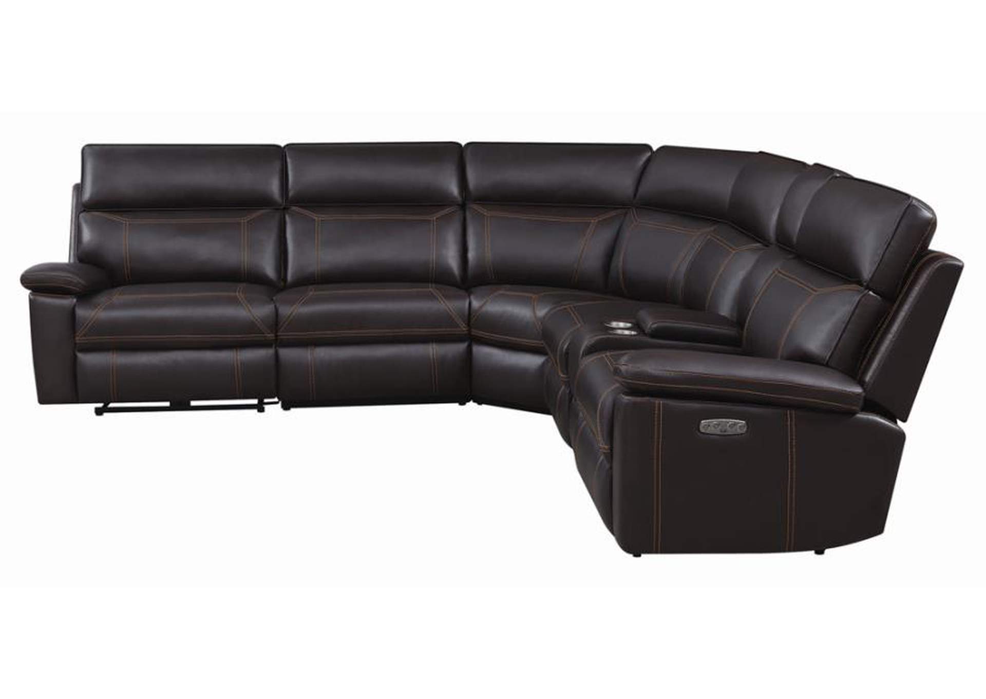 Albany 6-piece Power^2 Sectional Brown image 11