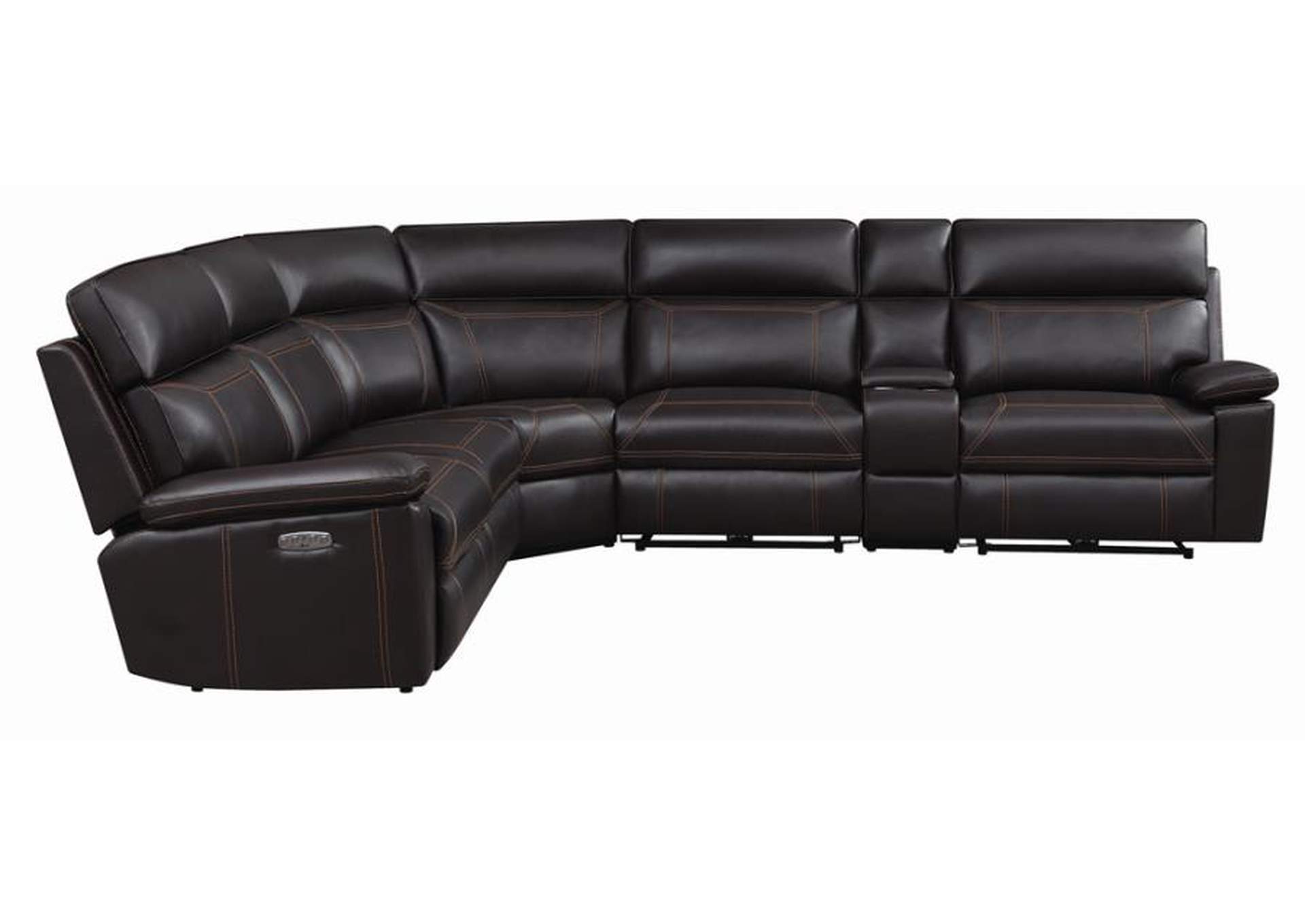 Albany 6-piece Power^2 Sectional Brown image 12