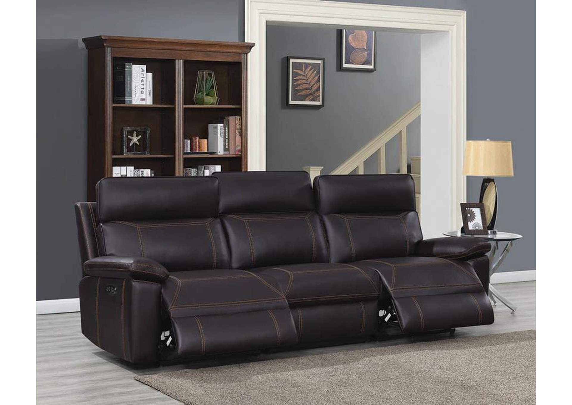 Albany Upholstered Power Reclining Seat and Power Headrest Sofa image 3
