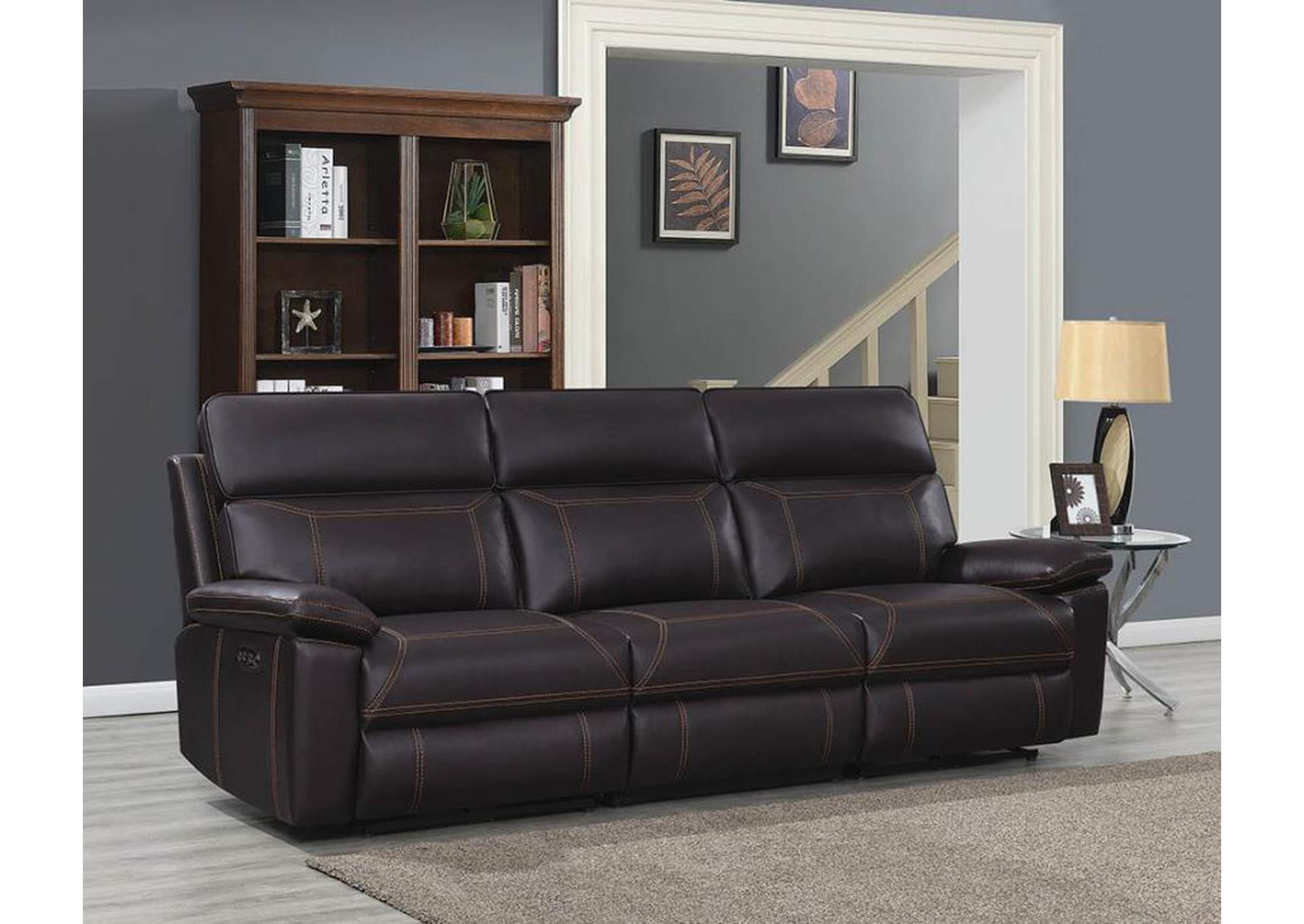 Albany Upholstered Power Reclining Seat and Power Headrest Sofa image 2