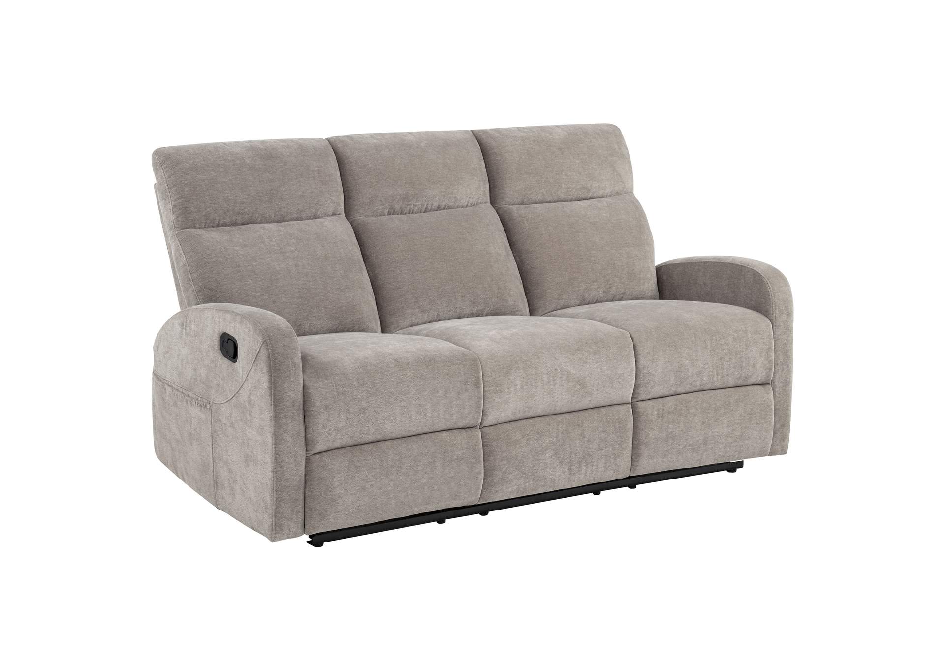 Hamilton Chenille Upholstered Manual Reclining Sofa Sand image 5