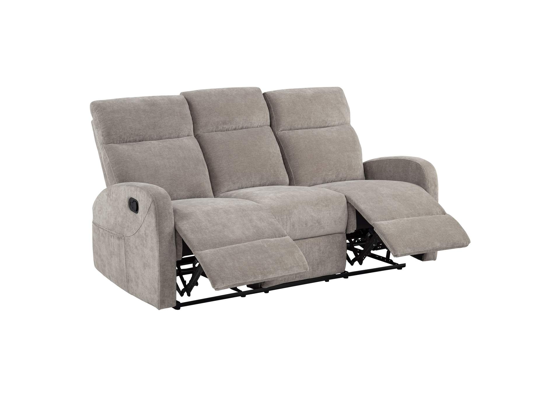 Hamilton Chenille Upholstered Manual Reclining Sofa Sand image 1