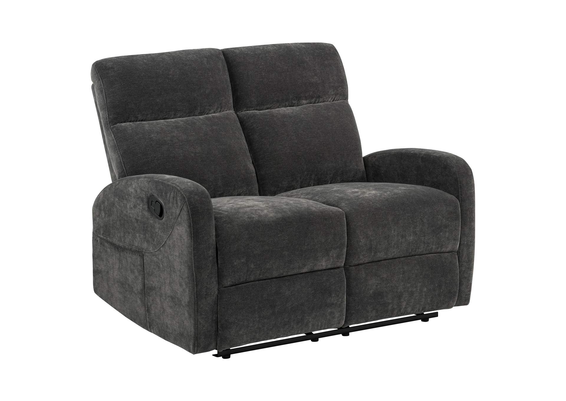 Hamilton 2-piece Chenille Manual Reclining Sofa Set Charcoal Grey image 10