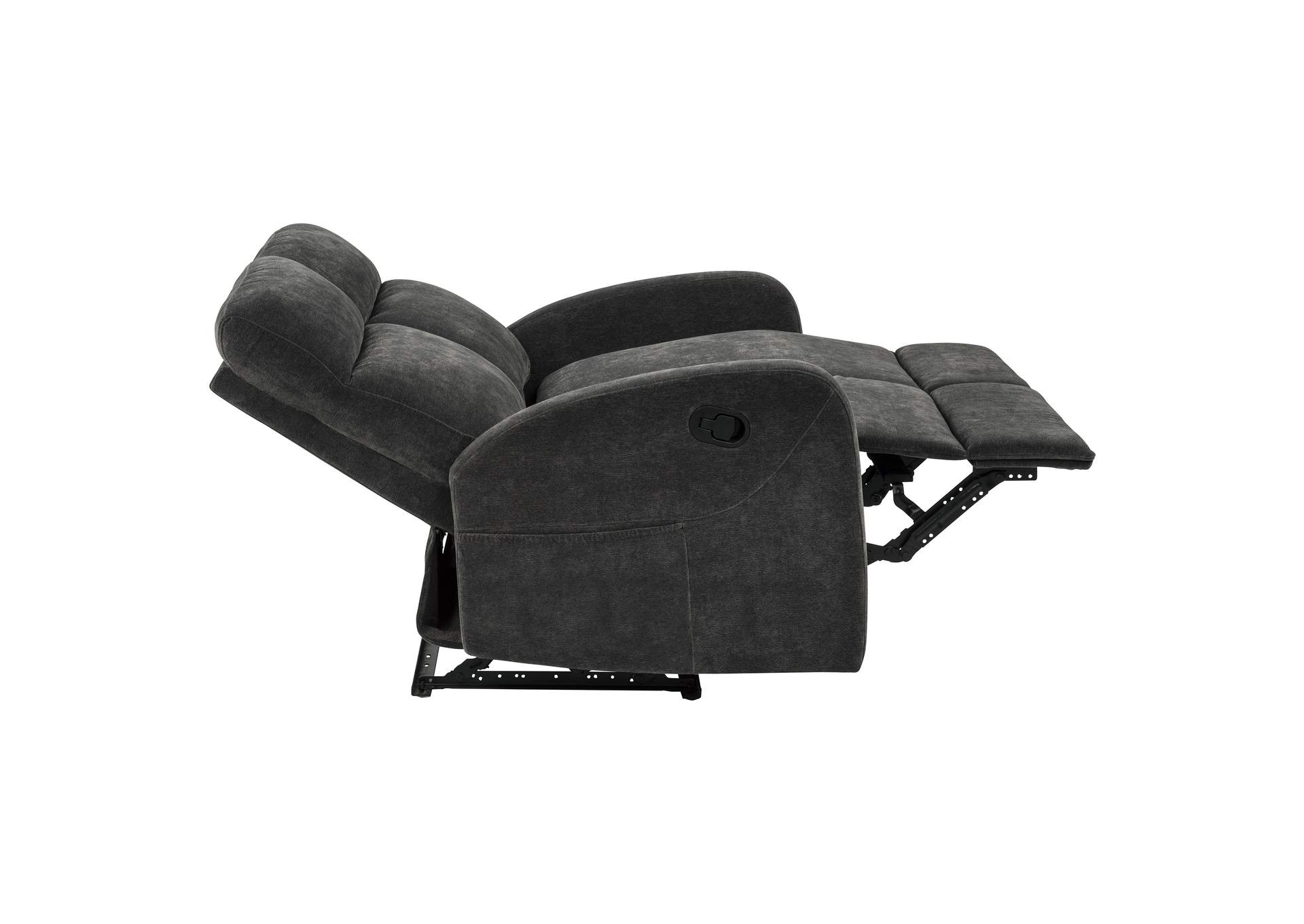 Hamilton 2-piece Chenille Manual Reclining Sofa Set Charcoal Grey image 13
