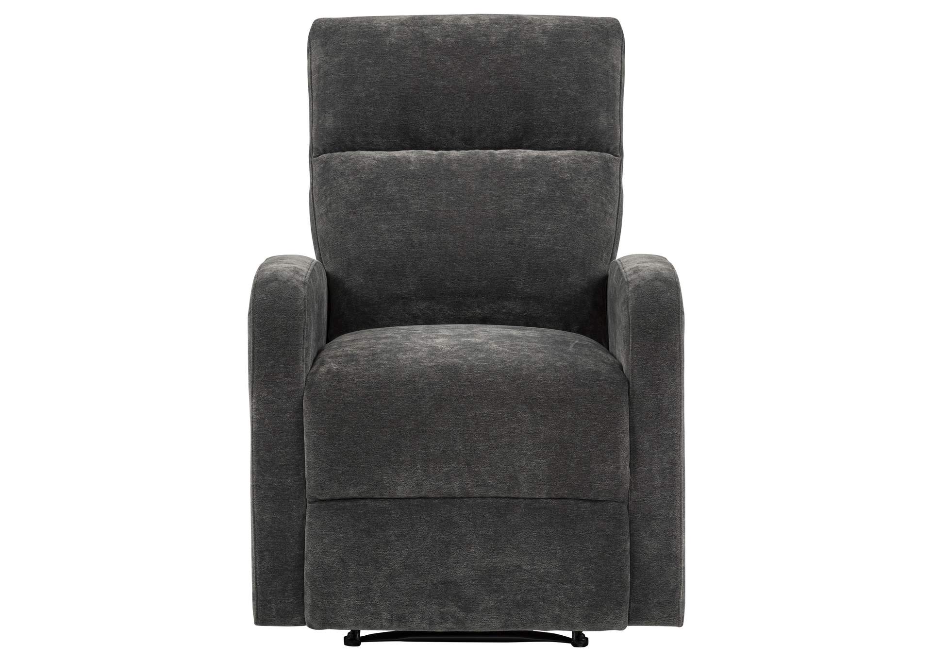 Hamilton Chenille Upholstered Manual Glider Recliner Charcoal Grey image 6