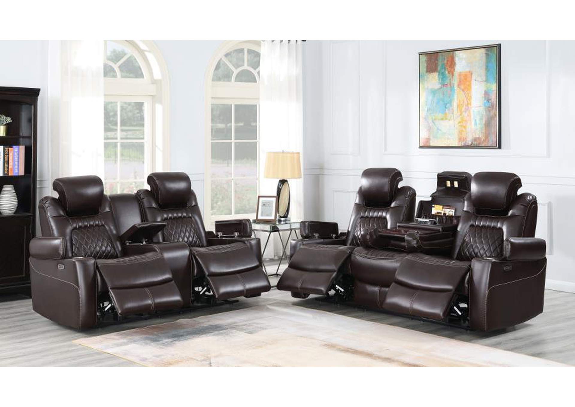 Korbach 2-piece Power^2 Living Room Set Espresso image 3