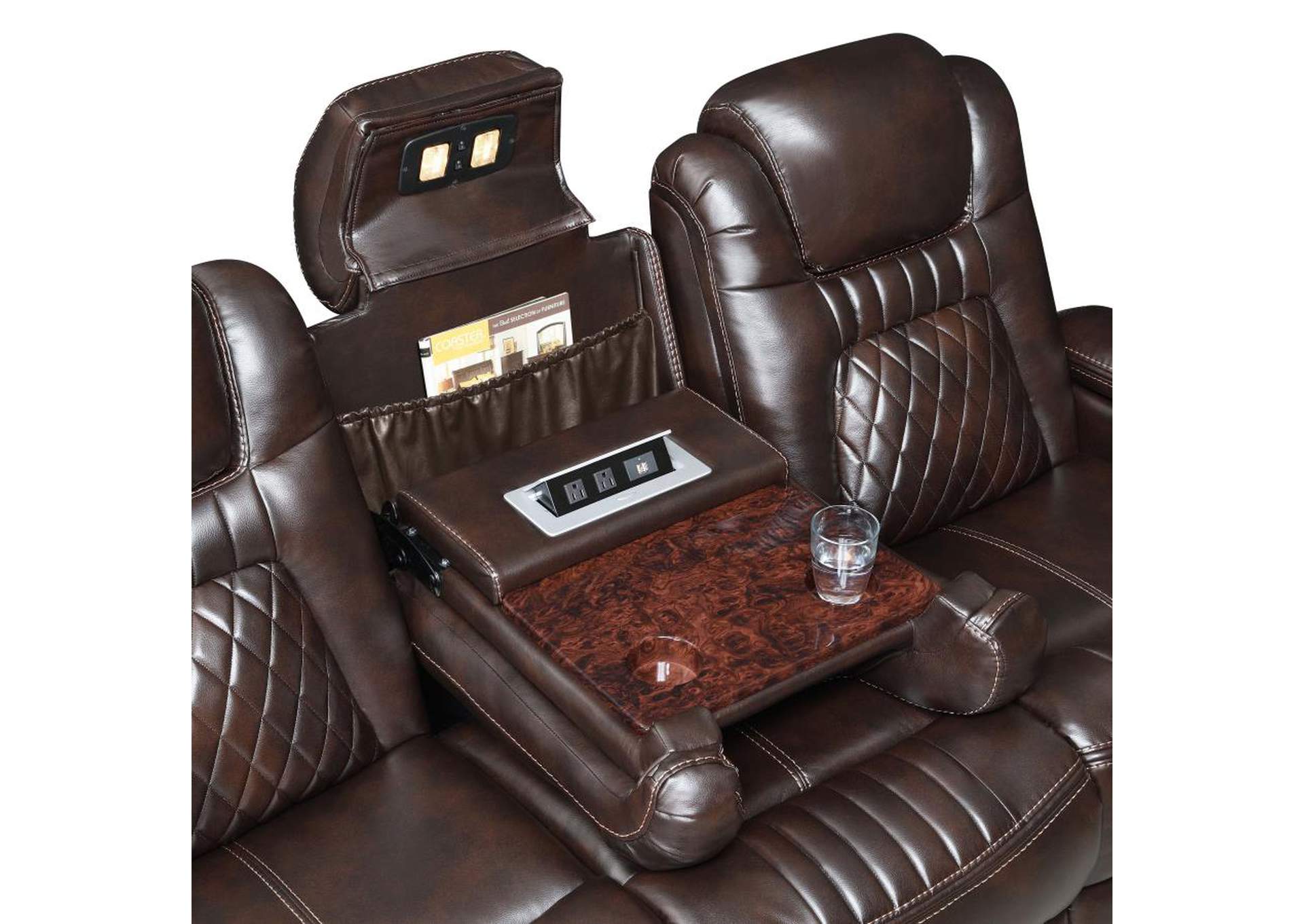 Korbach 2-piece Power^2 Living Room Set Espresso image 13