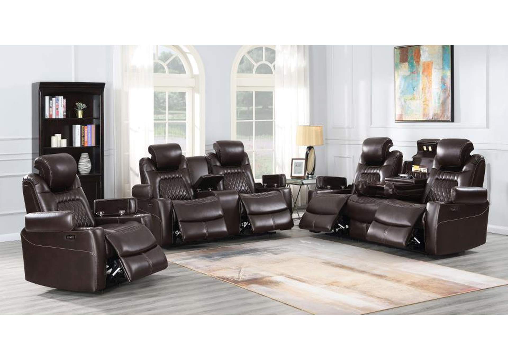 Korbach 3-piece Power^2 Living Room Set Espresso image 3