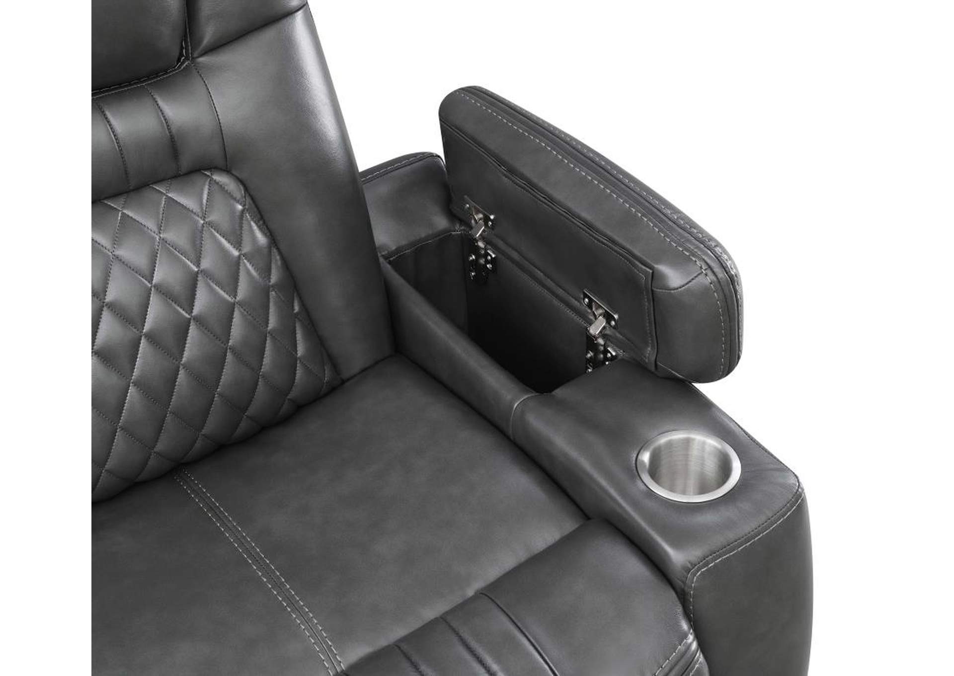 Korbach 2-piece Power^2 Living Room Set Charcoal image 14