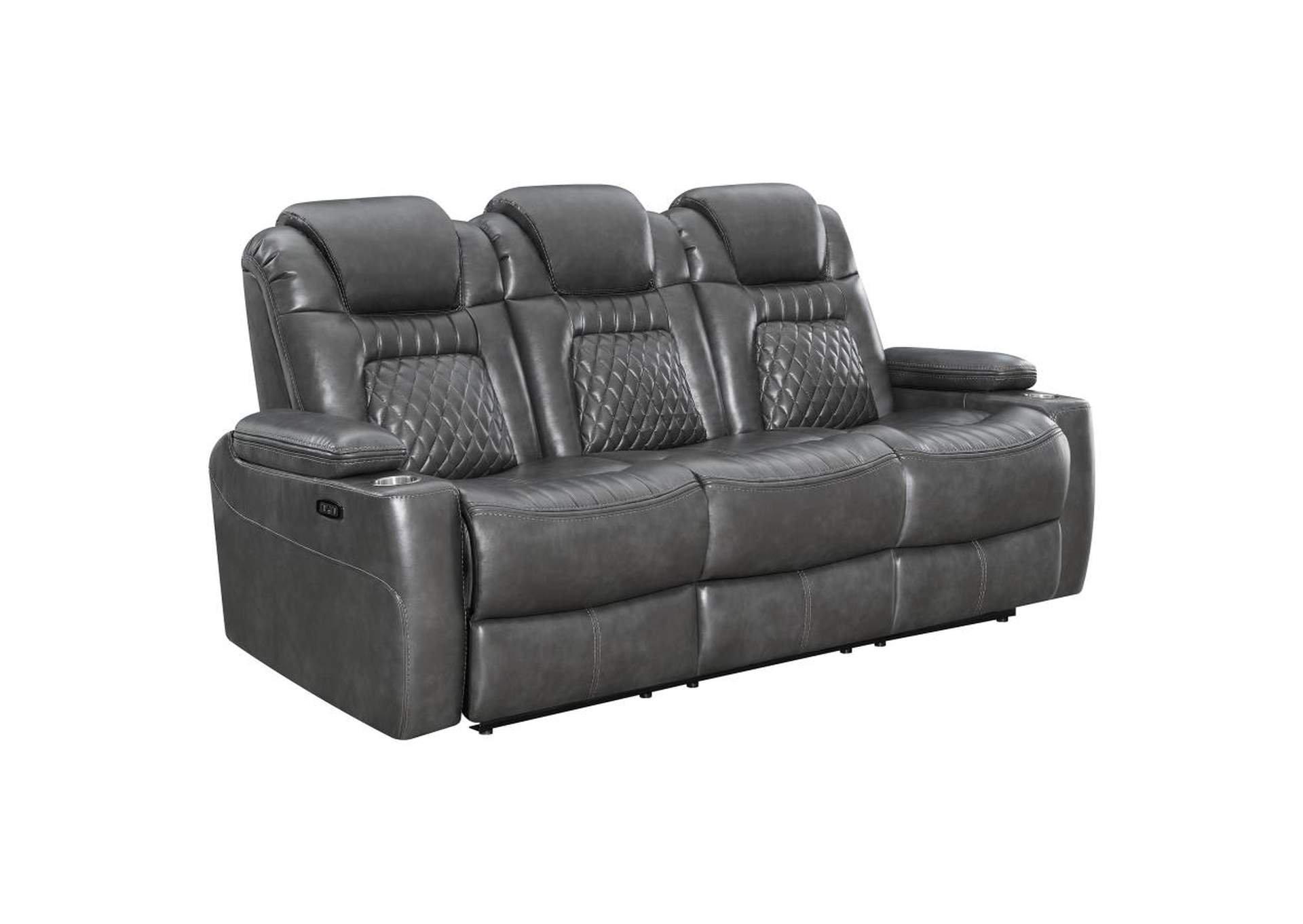 Korbach 3-piece Power^2 Living Room Set Charcoal image 4