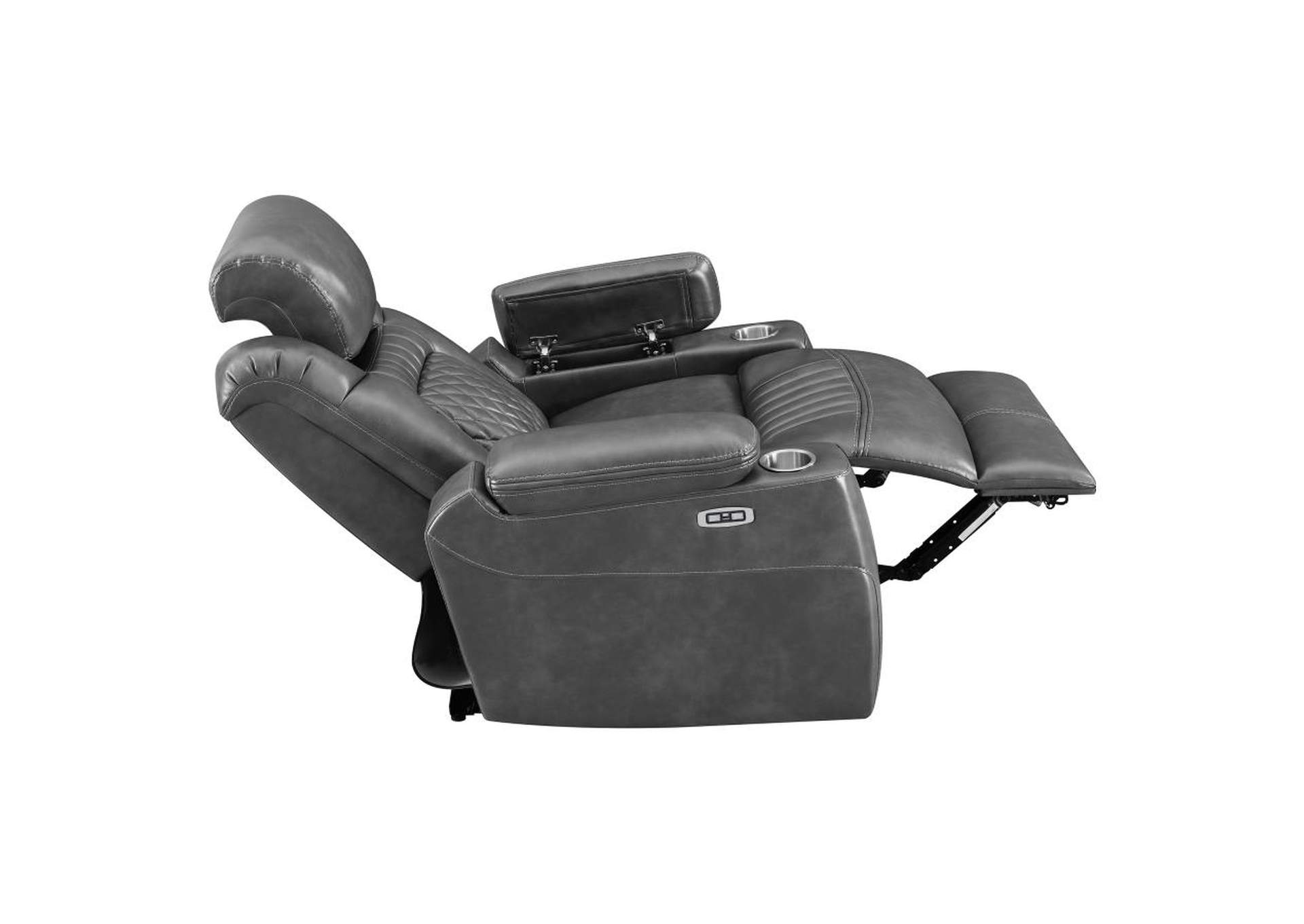 Korbach 3-piece Power^2 Living Room Set Charcoal image 13