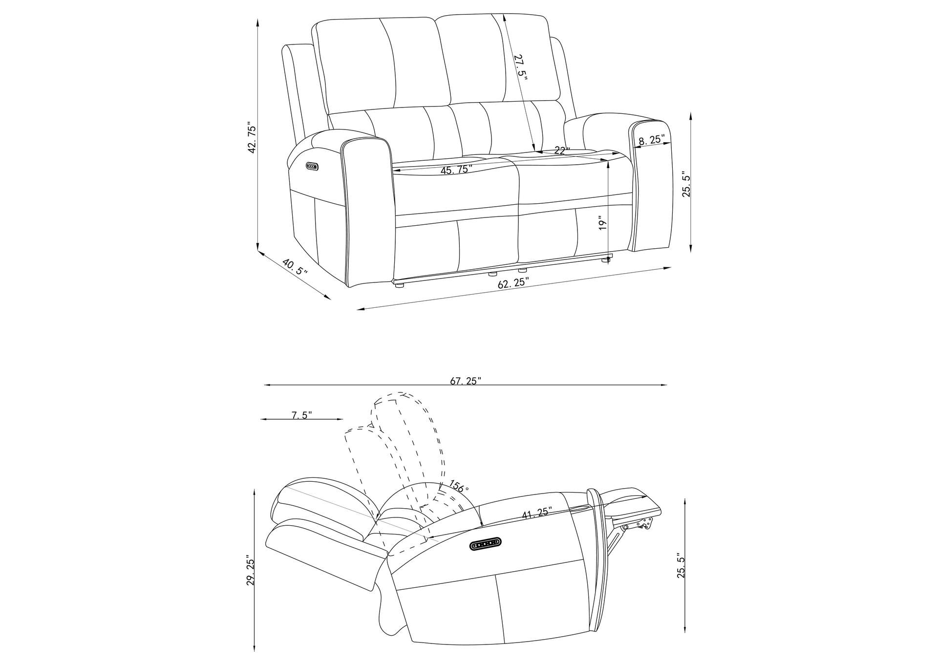 Brickston 3-piece Triple Power Reclining Sofa Set Grey image 9