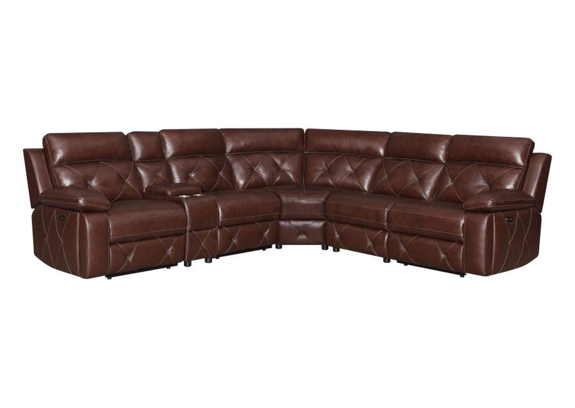 Chester 6-piece Power^2 Sectional Chocolate image 4