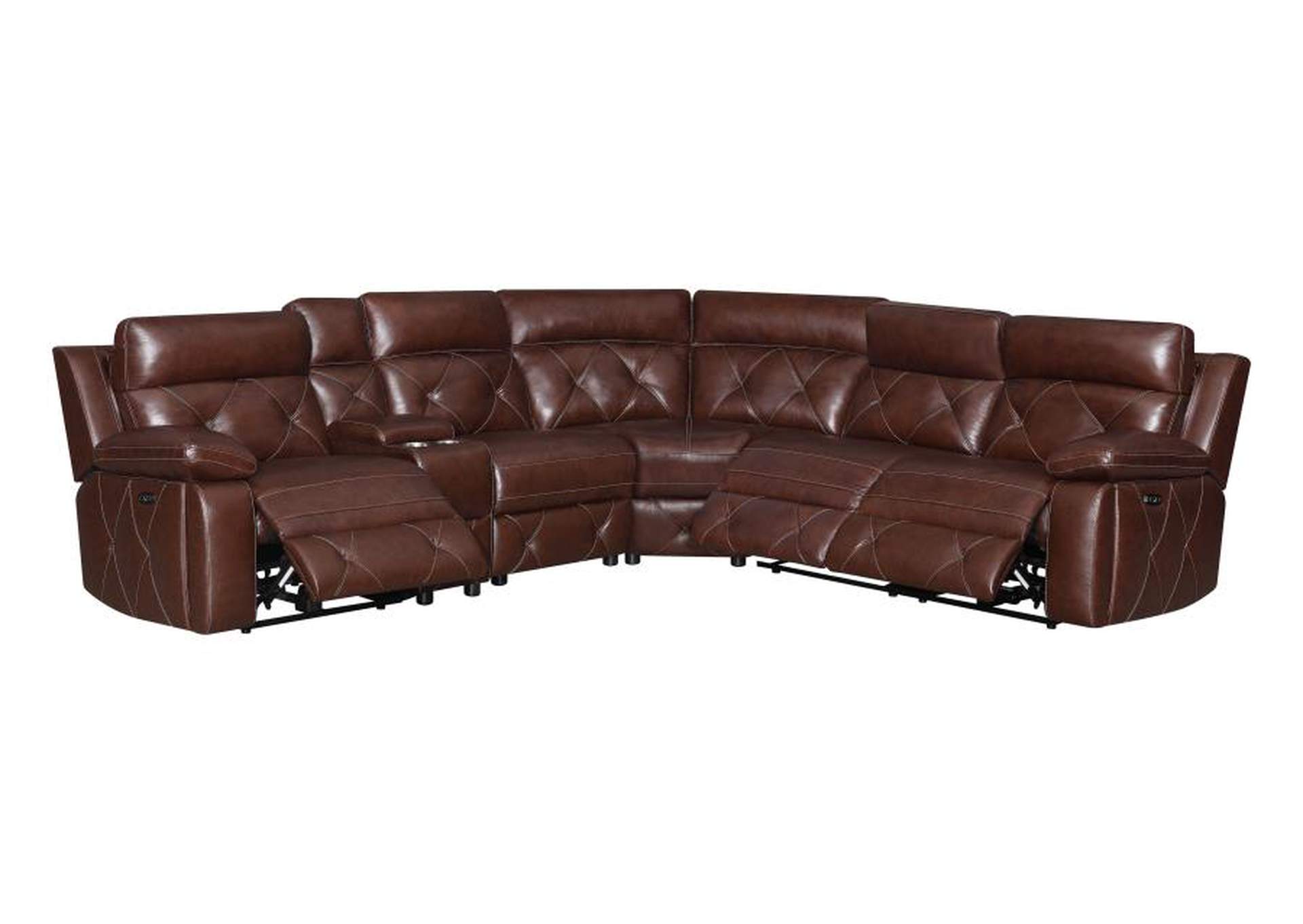 Chester 6-piece Power^2 Sectional Chocolate image 5