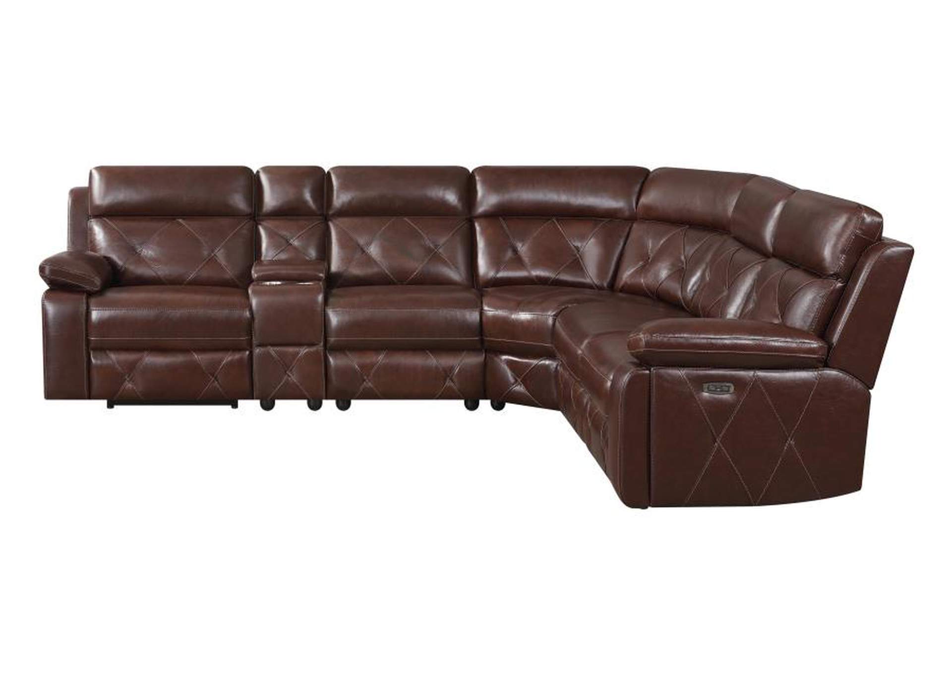 Chester 6-piece Power^2 Sectional Chocolate image 6