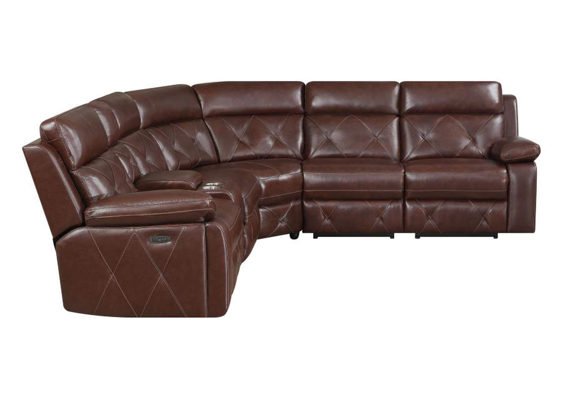 Chester 6-piece Power^2 Sectional Chocolate image 8